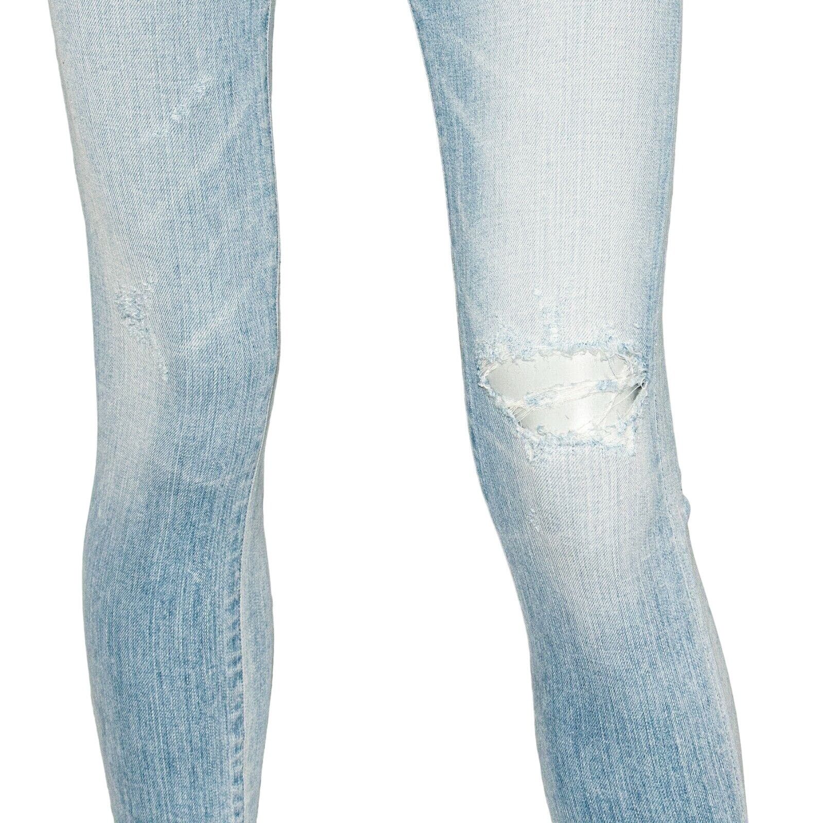 Agolde AGOLDE Sophie Skinny Denim Jeans light wash Rip distressed Size 24" / US 00 / IT 34 - 9 Thumbnail