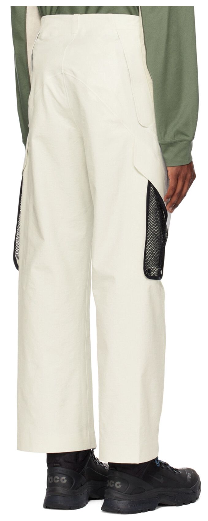 Goldwin Off-White Double Cloth Straight Cargo Trousers Size US 29 - 8 Thumbnail