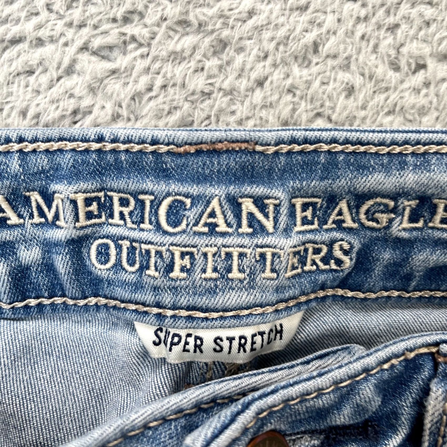 American Eagle Outfitters VINTAGE? No. American Eagle Outfitters Jeans Womens 4 Blue Jeggings High Rise Cropped Size 28" / US 6 / IT 42 - 3 Thumbnail