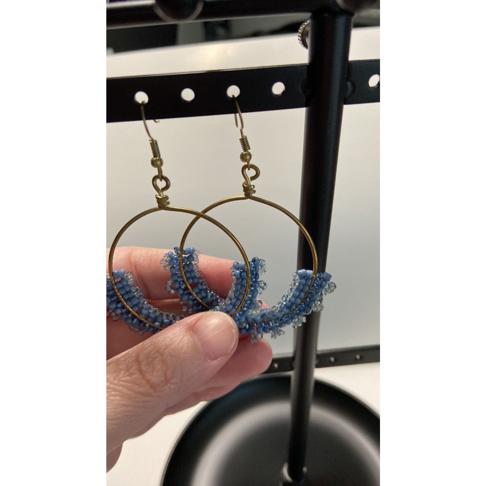 Other Blue bead earrings Size ONE SIZE - 2 Thumbnail