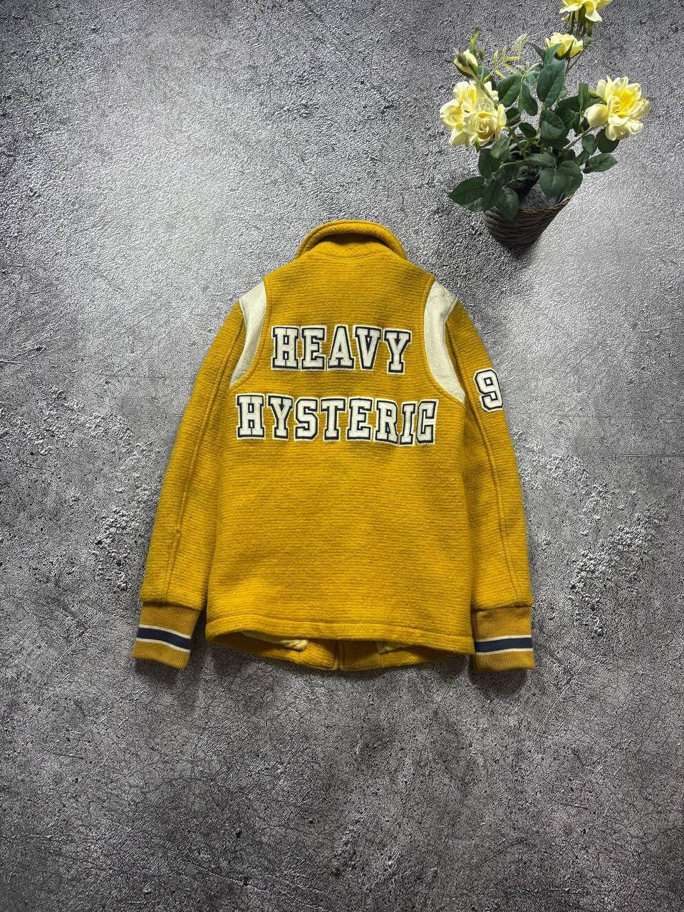 Hysteric Glamour 🔥 Hysteric Glamour Vintage Heavy Wool Varsity Jacket Japan Size S / US 4 / IT 40 - 1 Thumbnail