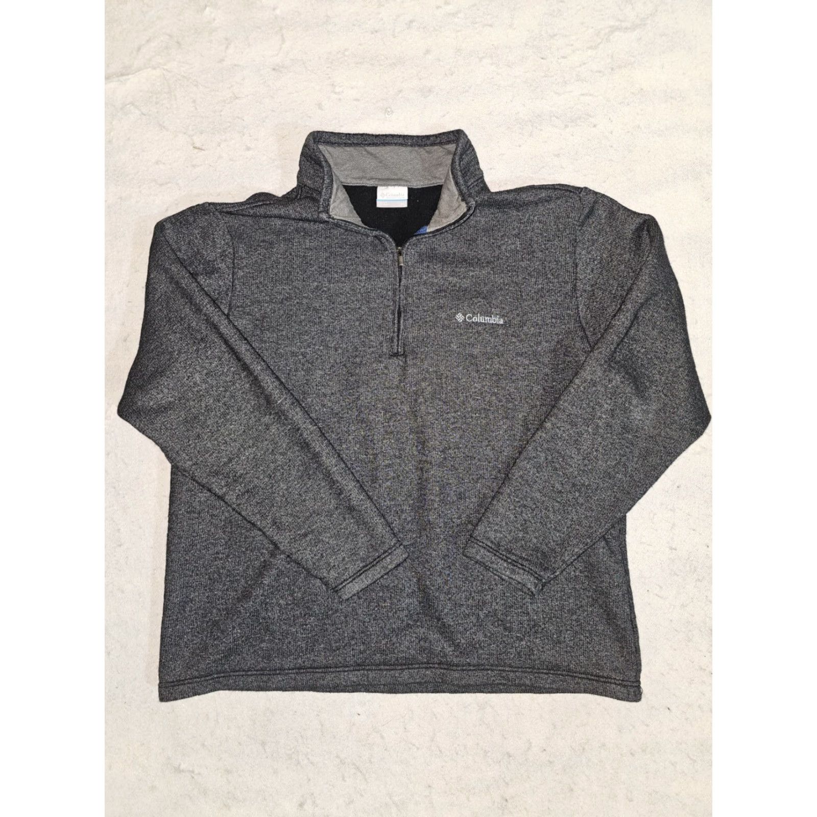 Vintage Columbia Sportswear Classic 1/4 Zip Pullover Mock Neck Sweatshirt Men XL Charcoal Gray 90s Outdoor Sports Mens Size US XL / EU 56 / 4 - 2 Thumbnail