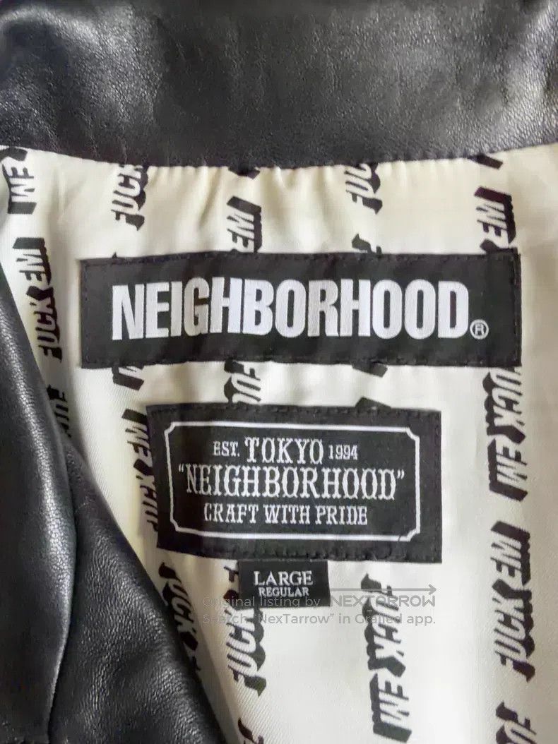 Neighborhood Neighborhood Motorcycle Leather Jacket Size US L / EU 52-54 / 3 - 5 Thumbnail
