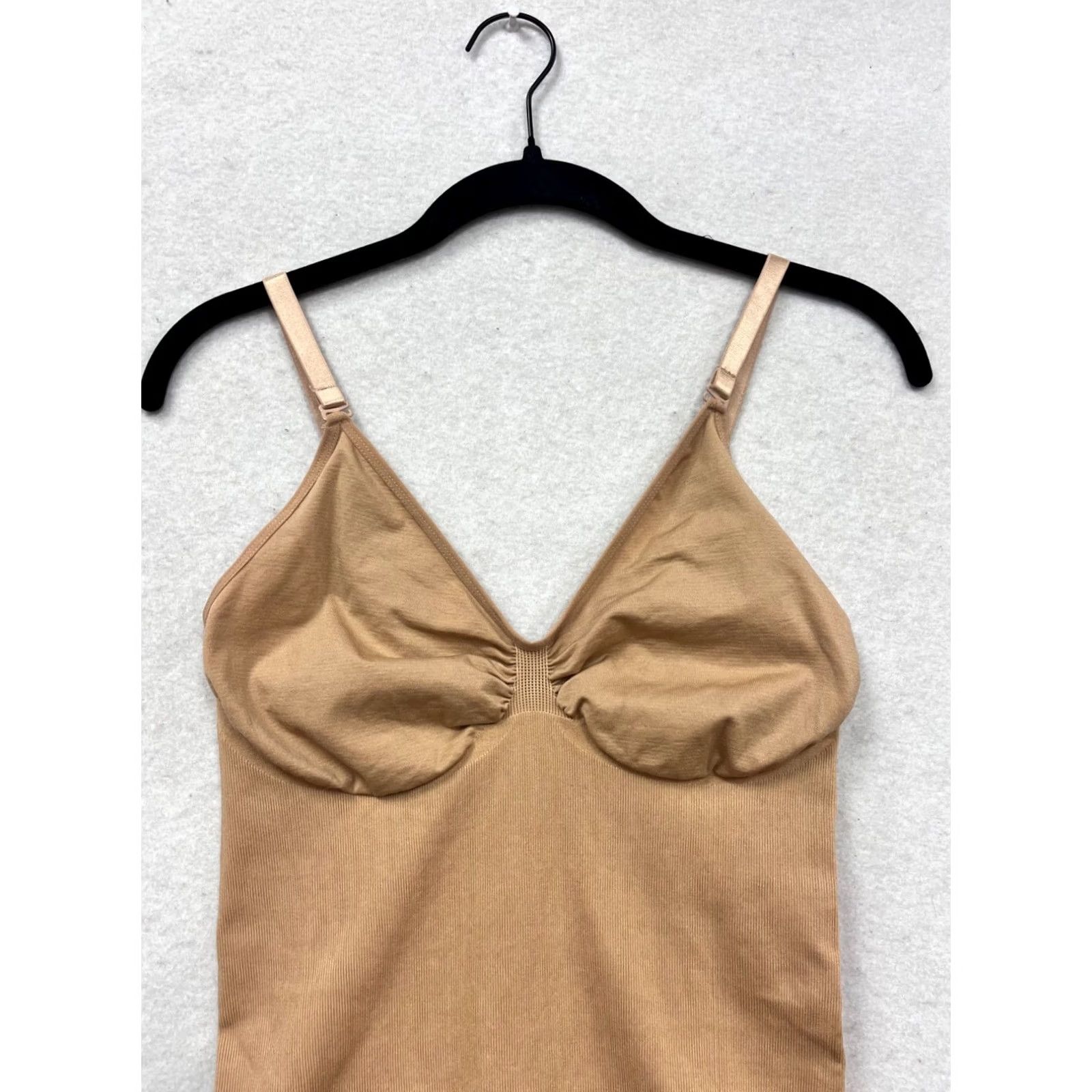 Vintage Khaya Beige Bodysuit Unisex Adults Tank XXXL Adjustable Straps Snap Closure Size 3XL Beig e Nylon Spandex Ribbed Like New Size XXL / US 16-18 / IT 52-54 - 6 Thumbnail
