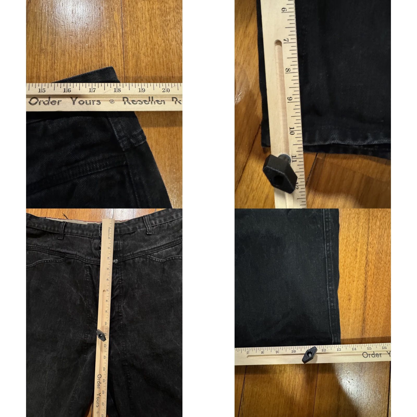 Vintage Marithe Francois Girbaud Denim Shorts Mens Bermuda 90s Y2K Black Wash Size 38/40 Distinctive Tag Size US 40 / EU 56 - 9 Thumbnail