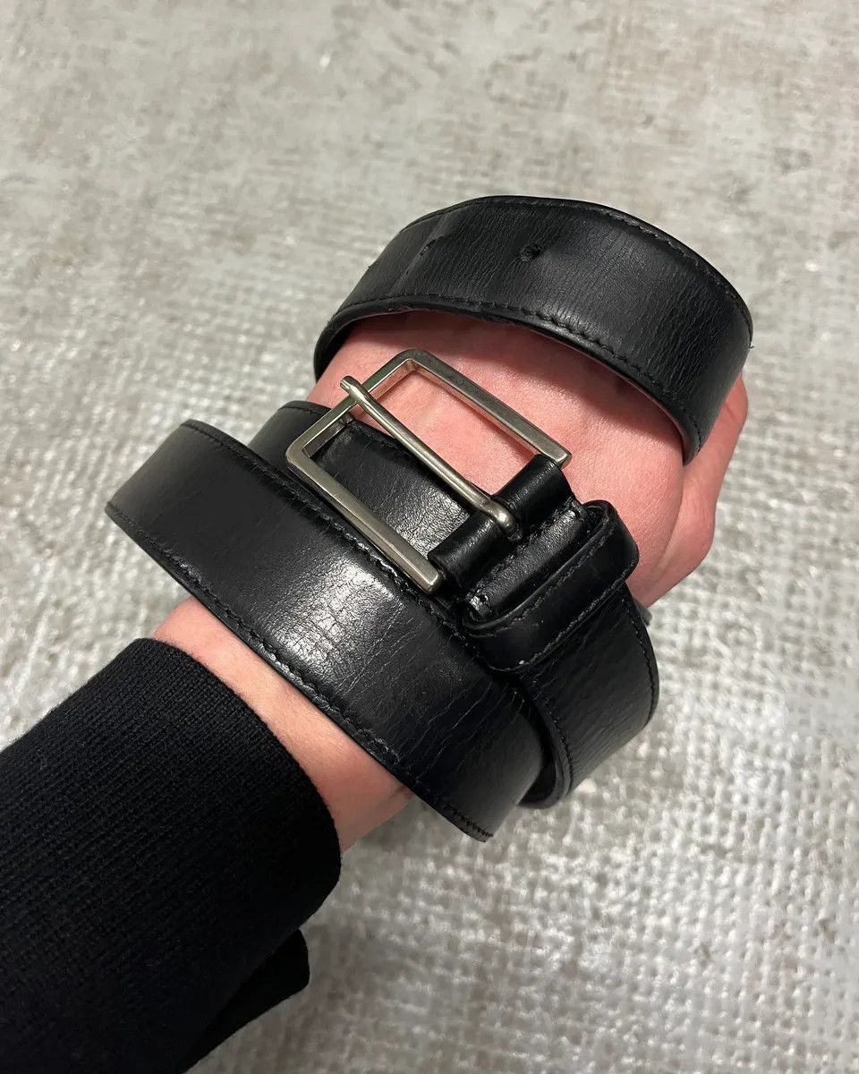Prada × Vintage Prada Black Leather Belt Size ONE SIZE - 3 Thumbnail