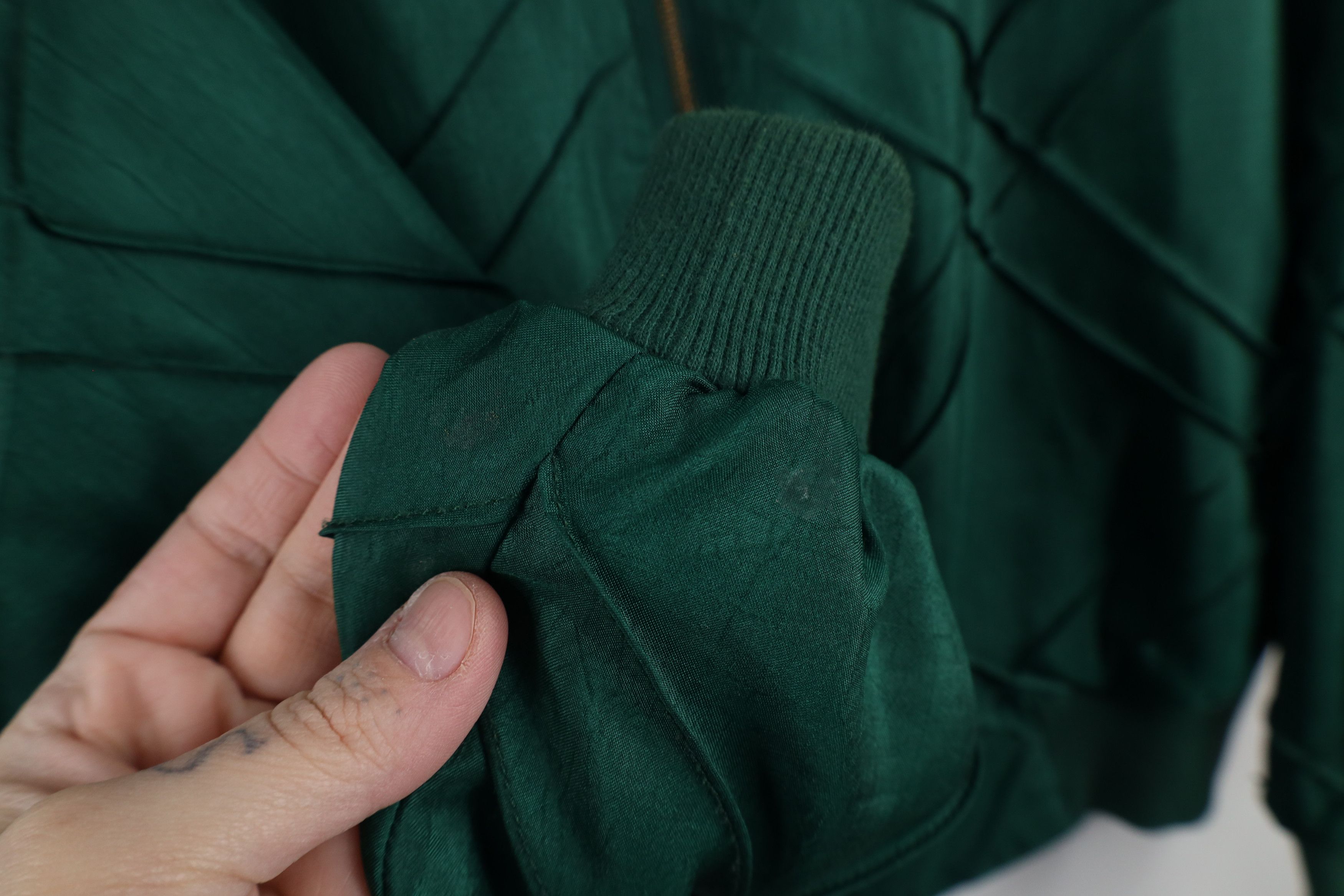 Vintage Vintage 90s Streetwear Silky Polyester Bomber Jacket Green Size M / US 6-8 / IT 42-44 - 5 Thumbnail