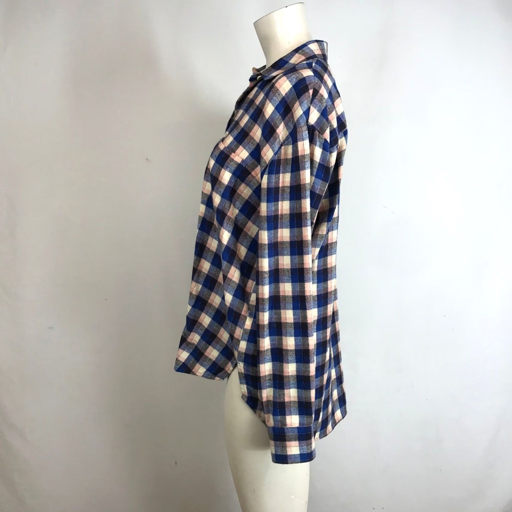 Madewell Madewell Womens Small Blue Pink Plaid Flannel Button Down Shirt Cotton Relaxed Size S / US 4 / IT 40 - 6 Thumbnail