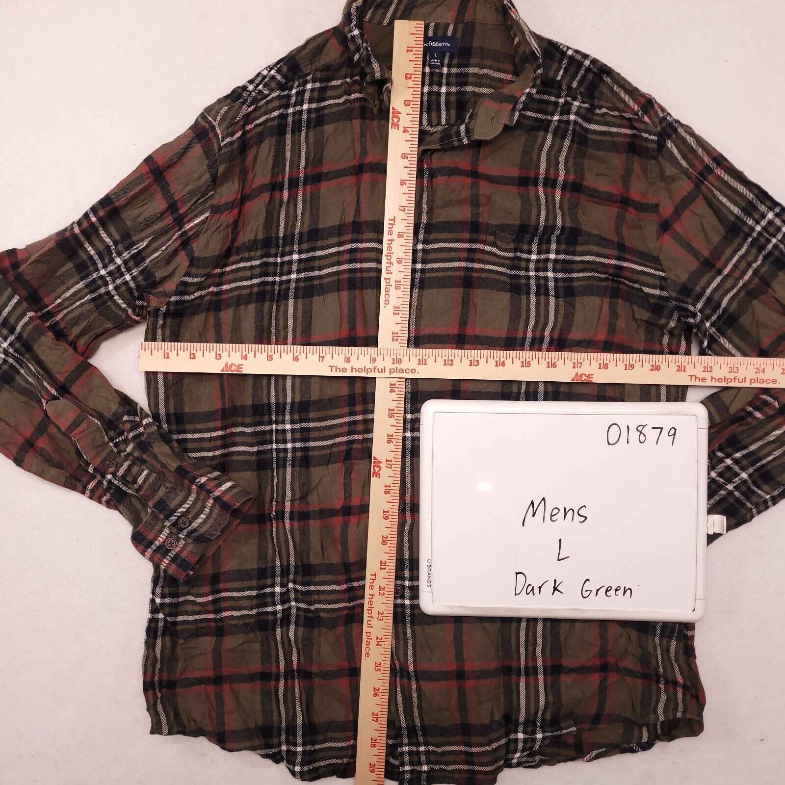 Croft & Barrow Croft & Barrow Tartan Flannel Shirt Mens Size Large L Green Size US L / EU 52-54 / 3 - 6 Thumbnail