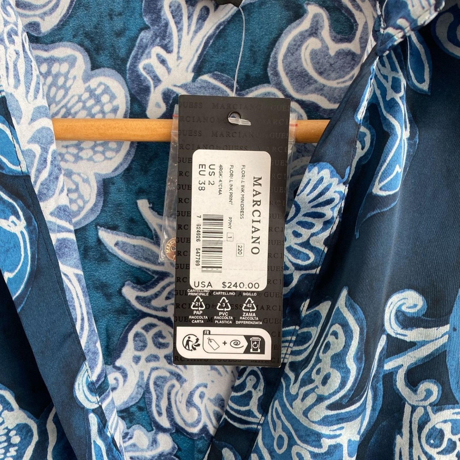 Guess NWT Marciano Women's Midi Dress - 2 Size XS / US 0-2 / IT 36-38 - 5 Thumbnail