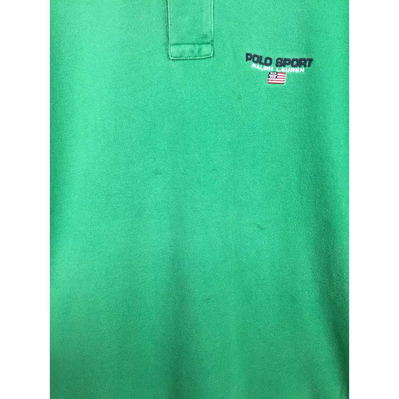 Polo Ralph Lauren × Vintage Vtg Polo Sport Ralph Lauren American Flag Logo Polo Tee Size US M / EU 48-50 / 2 - 6 Thumbnail