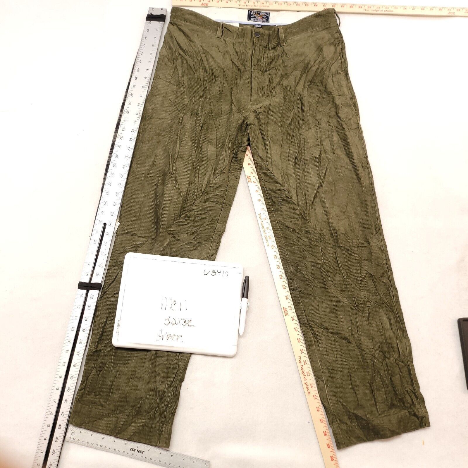 Other American Living Button Zip Chino Pants Mens Size 38x32 Green Size US 38 / EU 54 - 4 Thumbnail