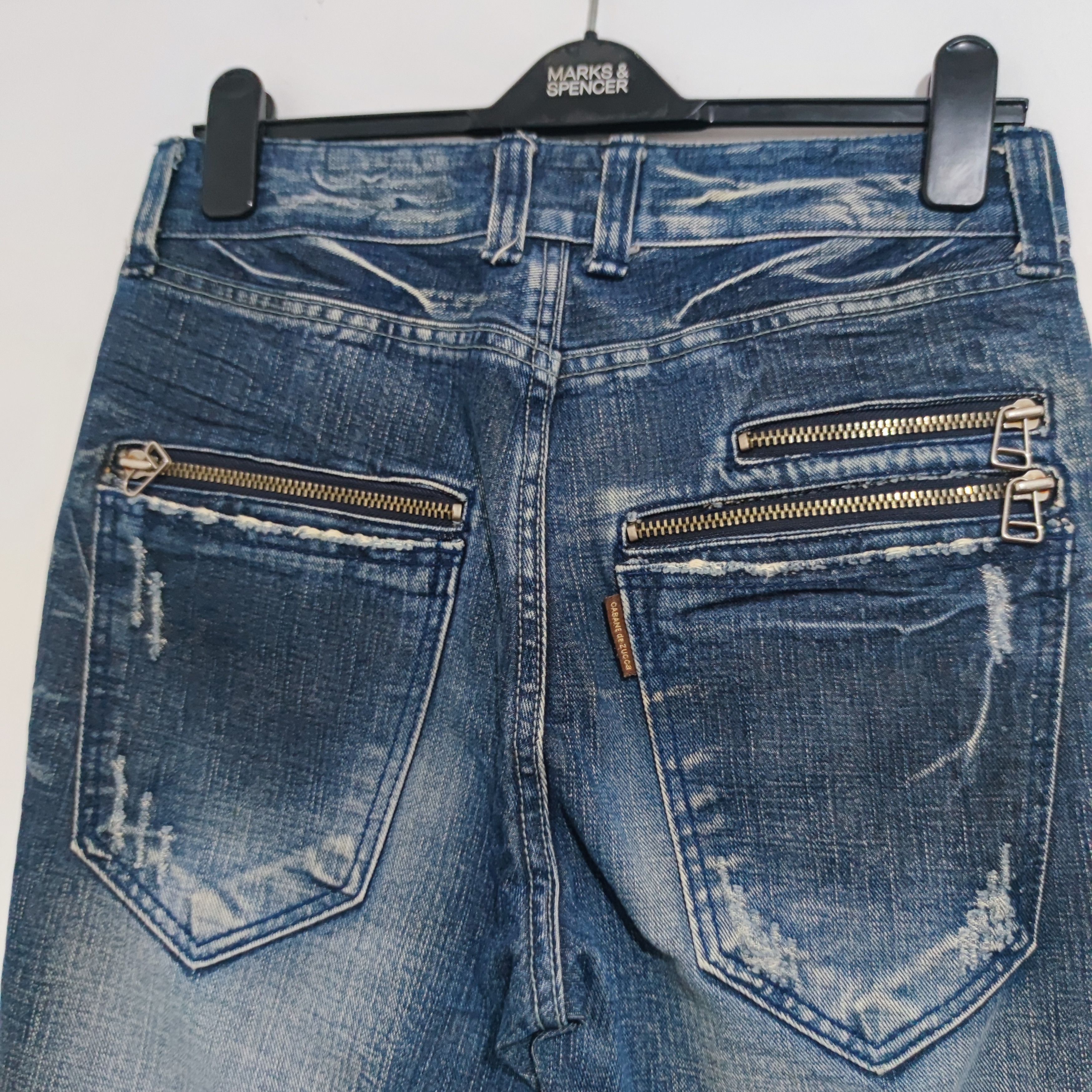CABANE de ZUCCa × Japanese Brand Distresed Denim Pants Cabane De ZUCCA Size US 31 - 7 Thumbnail