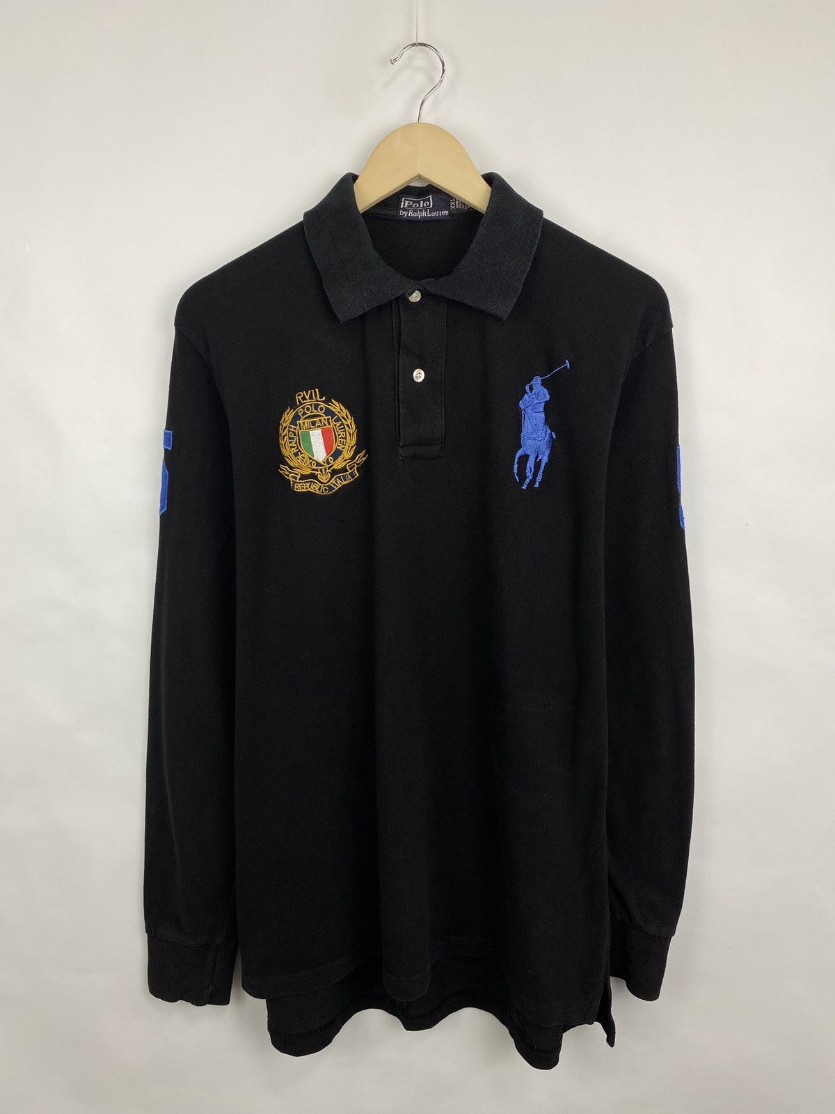Polo Ralph Lauren 🇮🇹 Vintage 90s Ralph Lauren Milano Italy Polo Long Sleeve Size US XL / EU 56 / 4 - 4 Thumbnail
