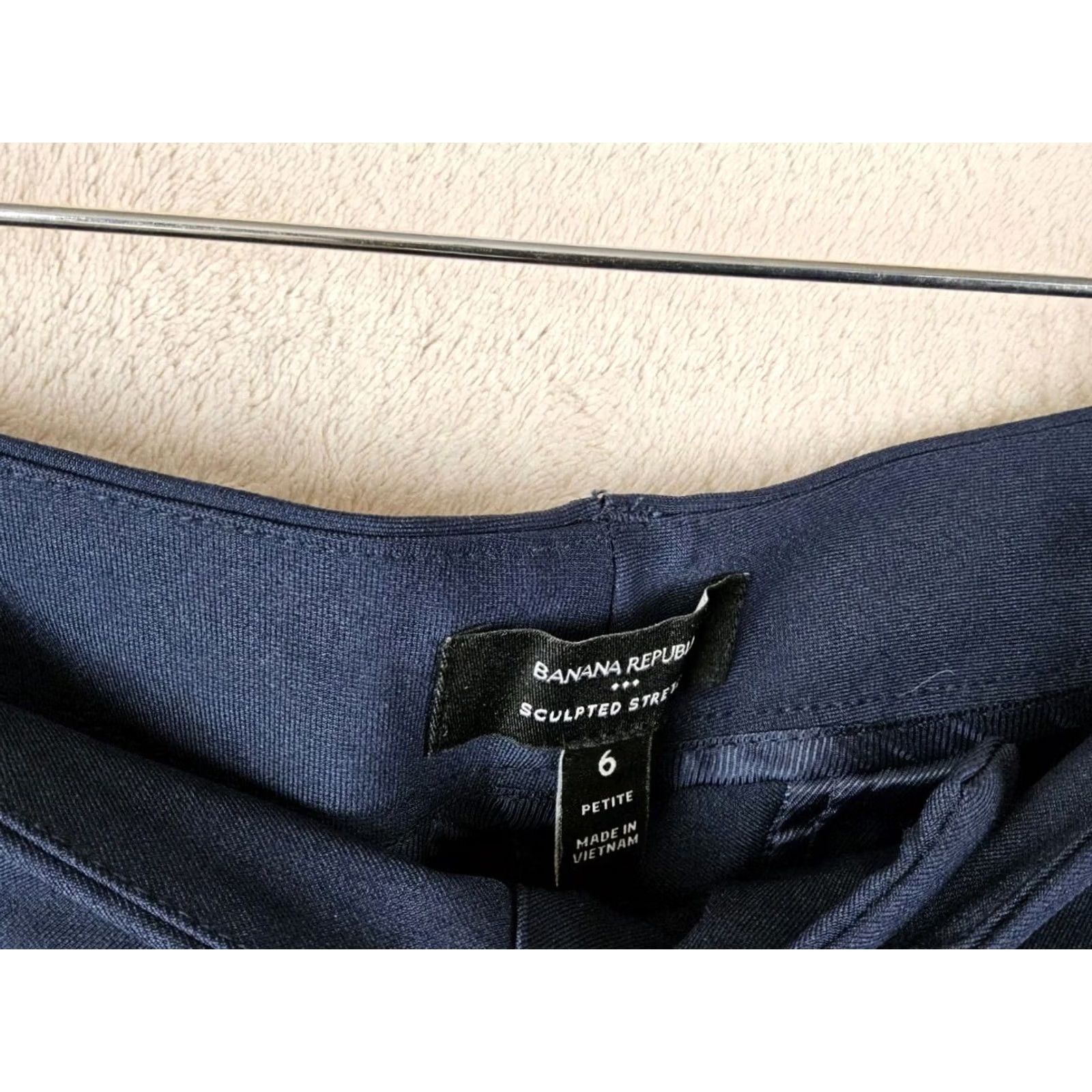 Banana Republic Banana Republic Women's Dress Pants Navy Blue Stretch Petite 8P Size 28" / US 6 / IT 42 - 4 Thumbnail
