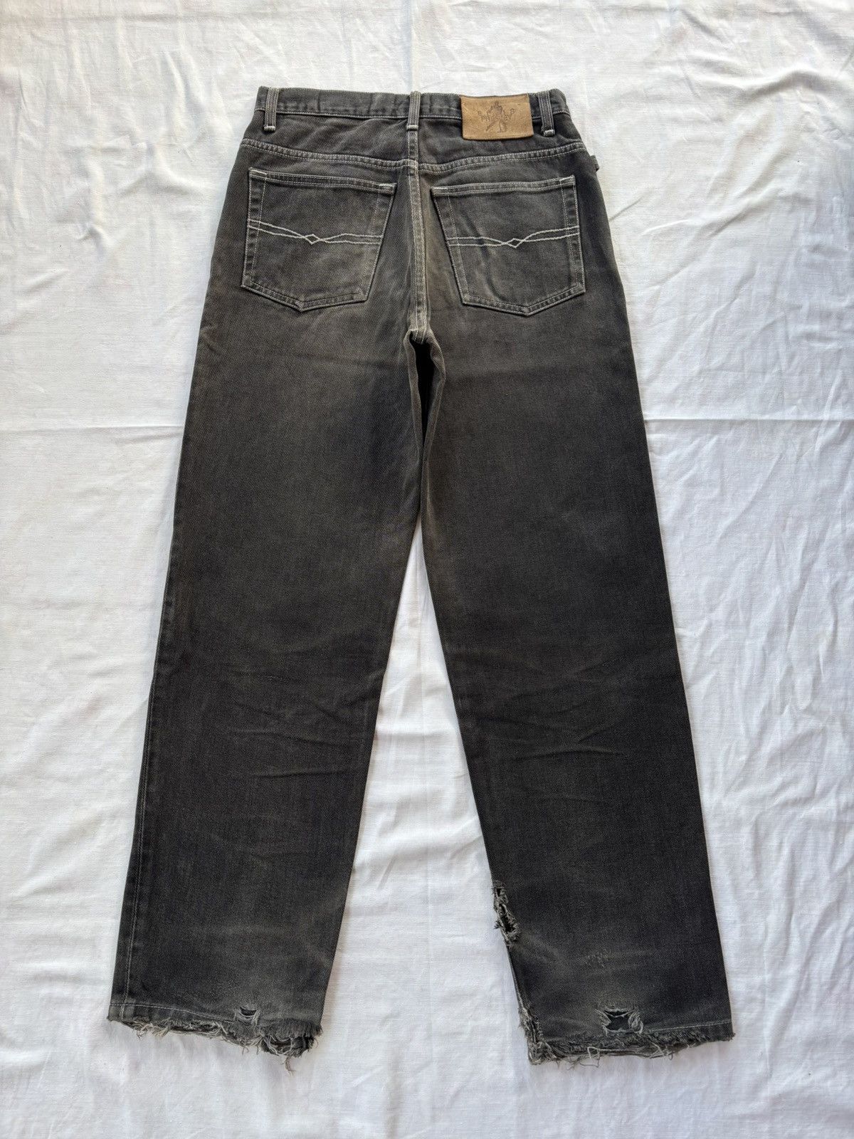 POST ARCHIVE FACTION (PAF) 🔥ELVIS PRESLEY LOOSE BLACK WIDE JEANS Size US 28 / EU 44 - 2 Thumbnail