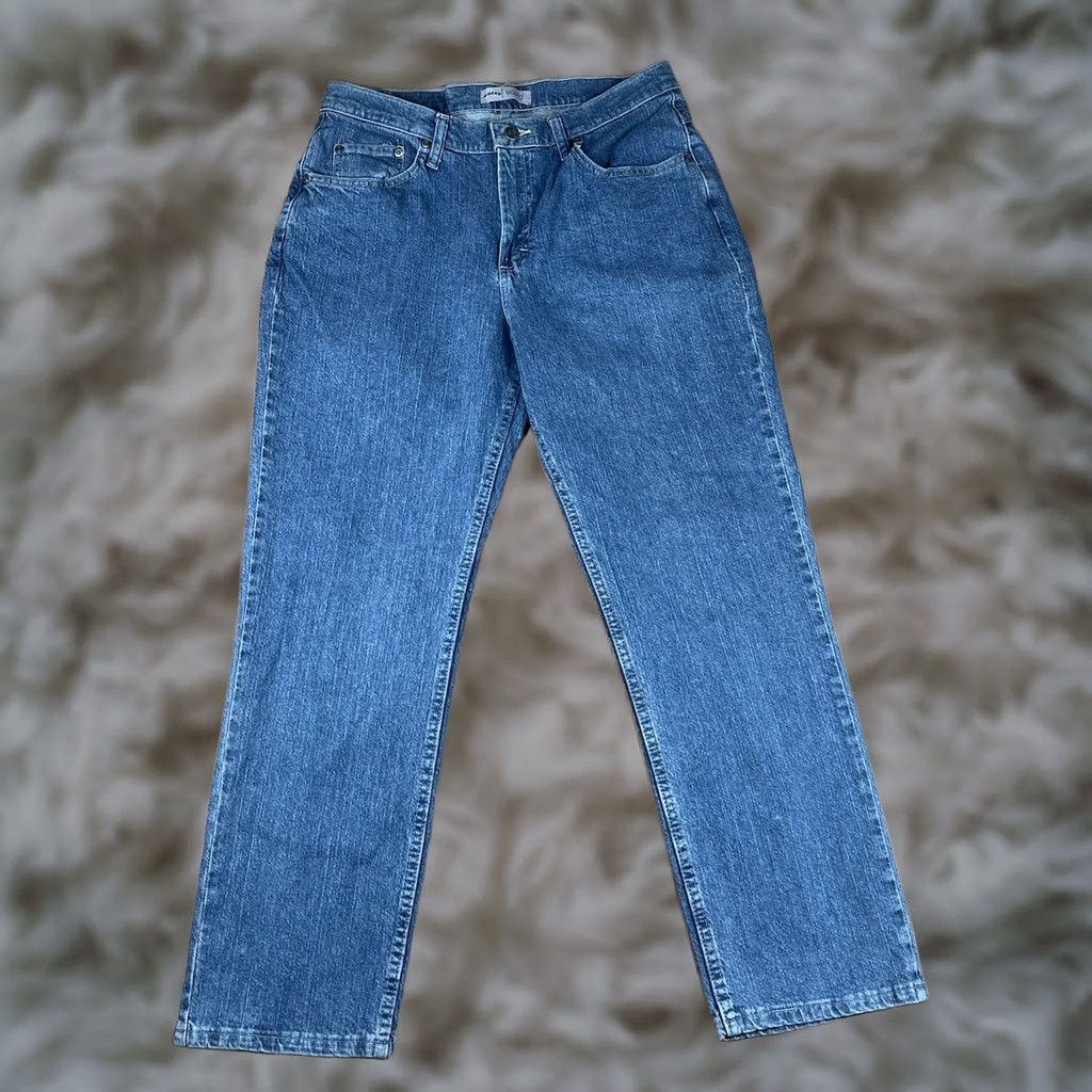 Vintage Riders Jeans Mid Rise Eased Straight Leg Blue Wash Denim Pants Women’s Size 12P Petite 30x29 Mens Womens Girls Boys Size 34" / US 12 / IT 48 - 1 Thumbnail