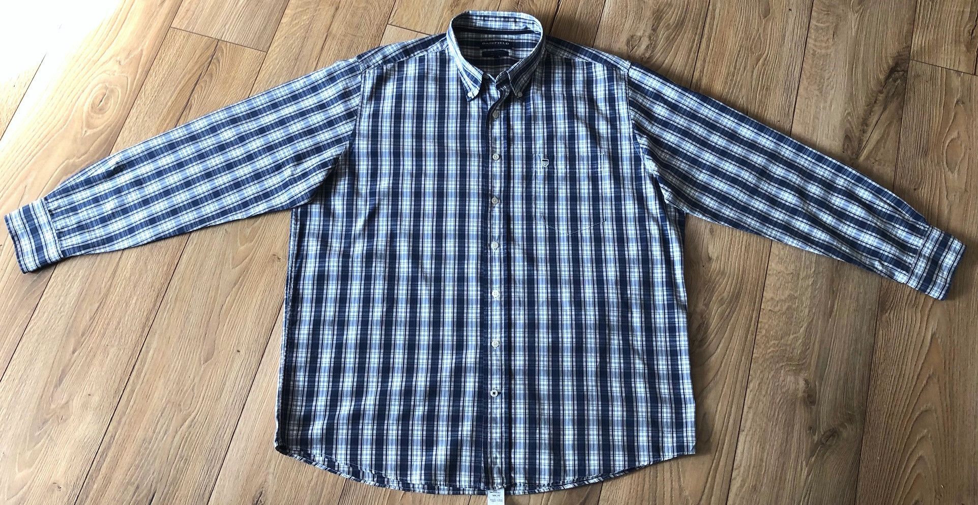 Other Men's checked shirt navy blue-beige Basefield 2XL/3XL Size US XXL / EU 58 / 5 - 1 Thumbnail