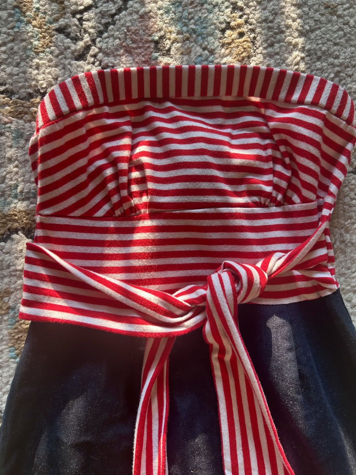 Other Charlotte Russe Red and White Striped Top Size S / US 4 / IT 40 - 2 Thumbnail