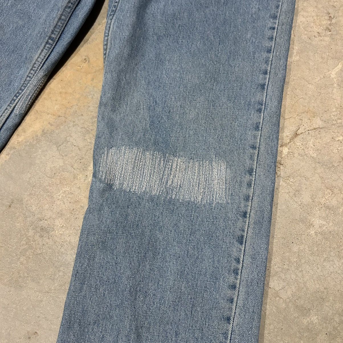 Old Navy Vintage 2000s Old Navy Sashiko Repaired Cone Mill Denim Size US 34 / EU 50 - 3 Thumbnail