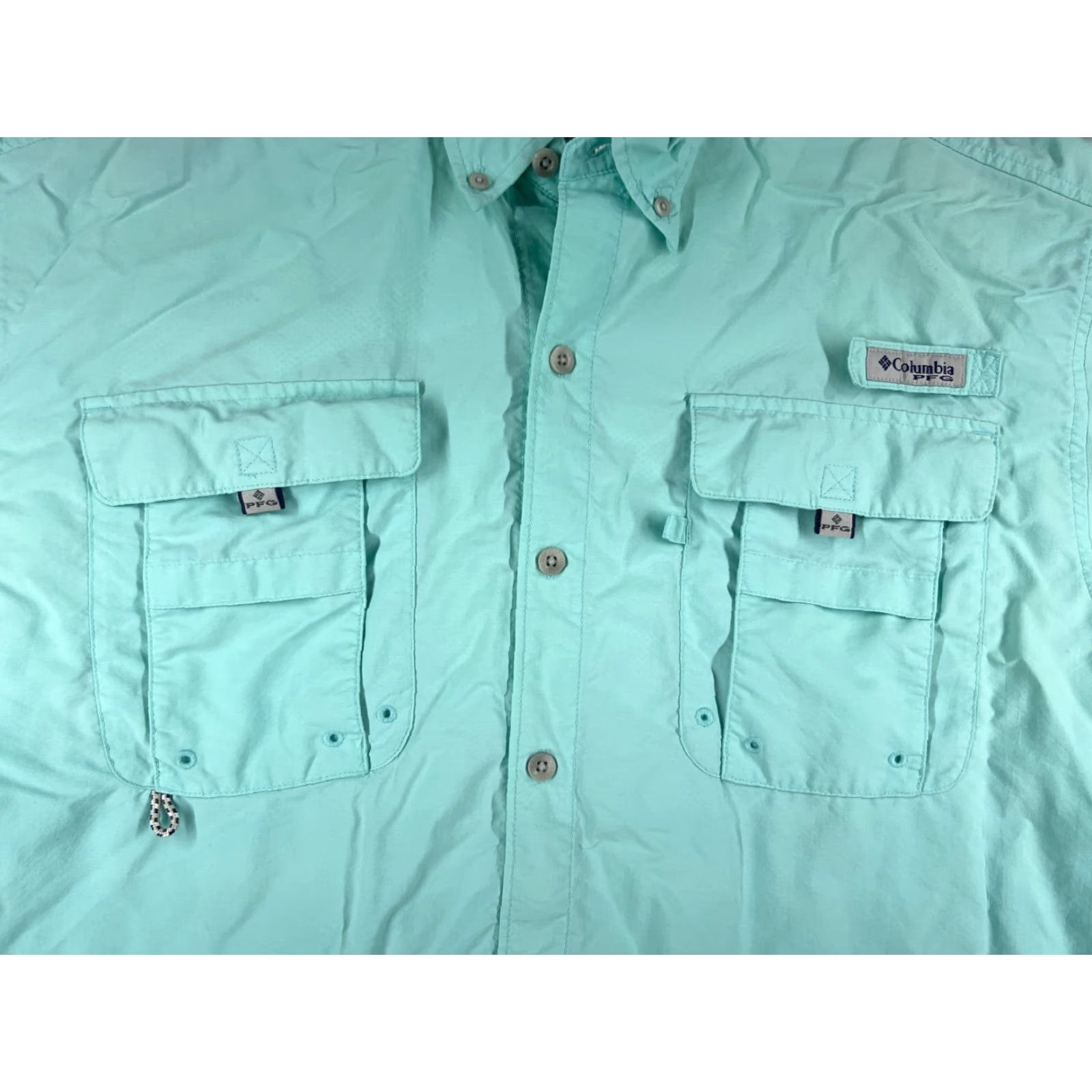 Altea Columbia Shirt Men’s Large Teal PFG Fishing Angler Nylon UPF Vented Button-Up Size US L / EU 52-54 / 3 - 6 Thumbnail