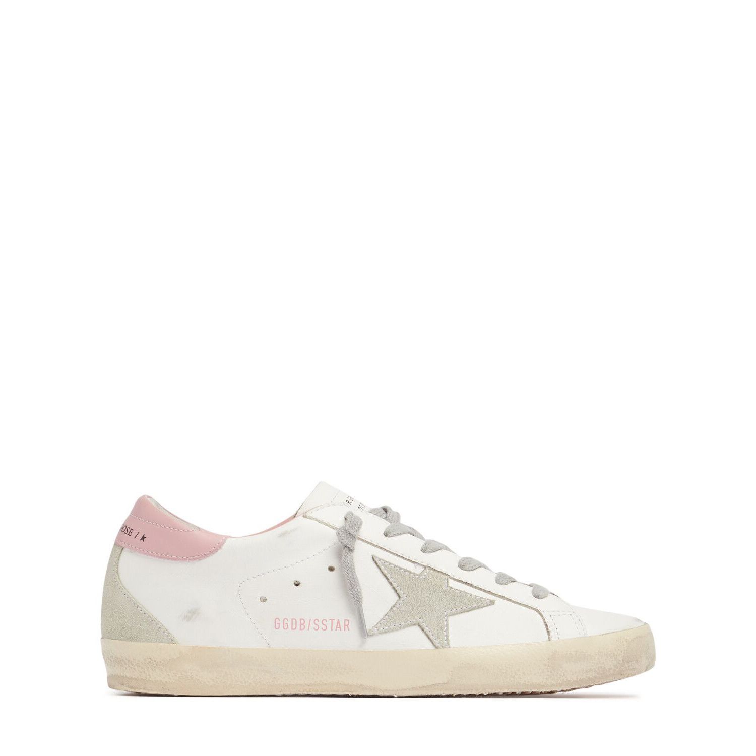 GOLDEN GOOSE Super Star Women's White/Pink Sneakers New & Au
