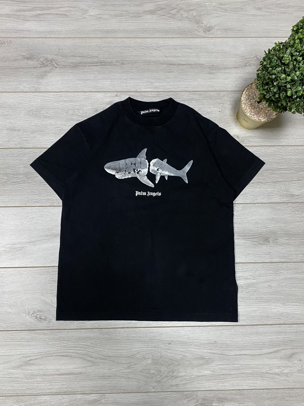 Palm Angels🦈 half shark big logo t-shirt spell out