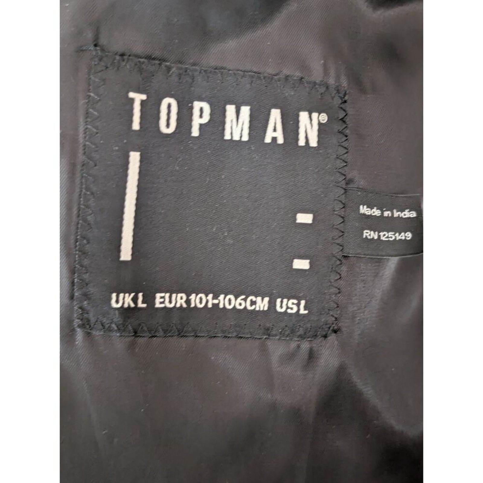 Topman Topman Plaid Zip Jacket Mens L Gray Check Lightweight Coat Size US L / EU 52-54 / 3 - 2 Thumbnail