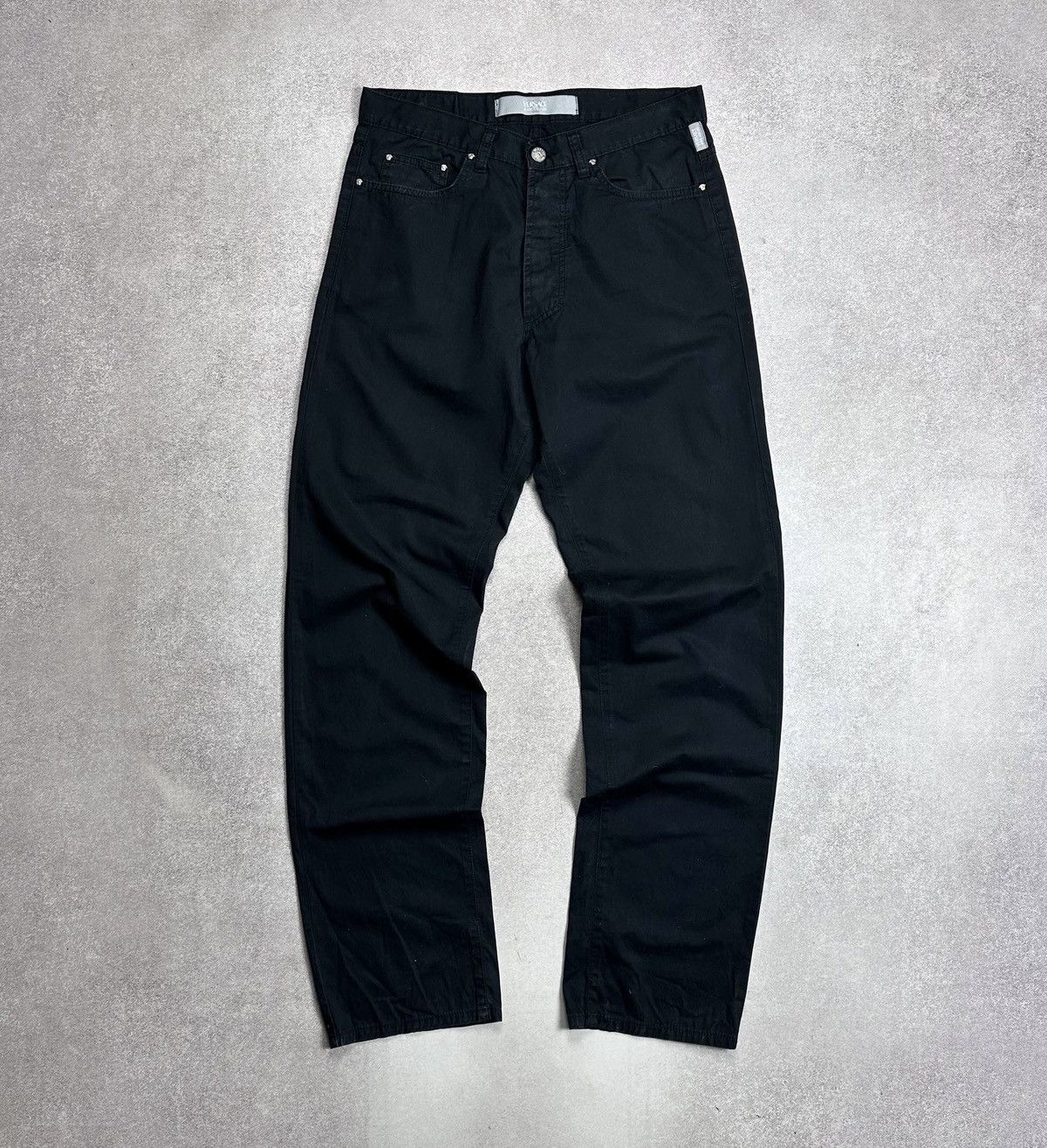 Versace Vintage Versace Medusa Black Baggy Jeans 34 Size US 34 / EU 50 - 3 Thumbnail