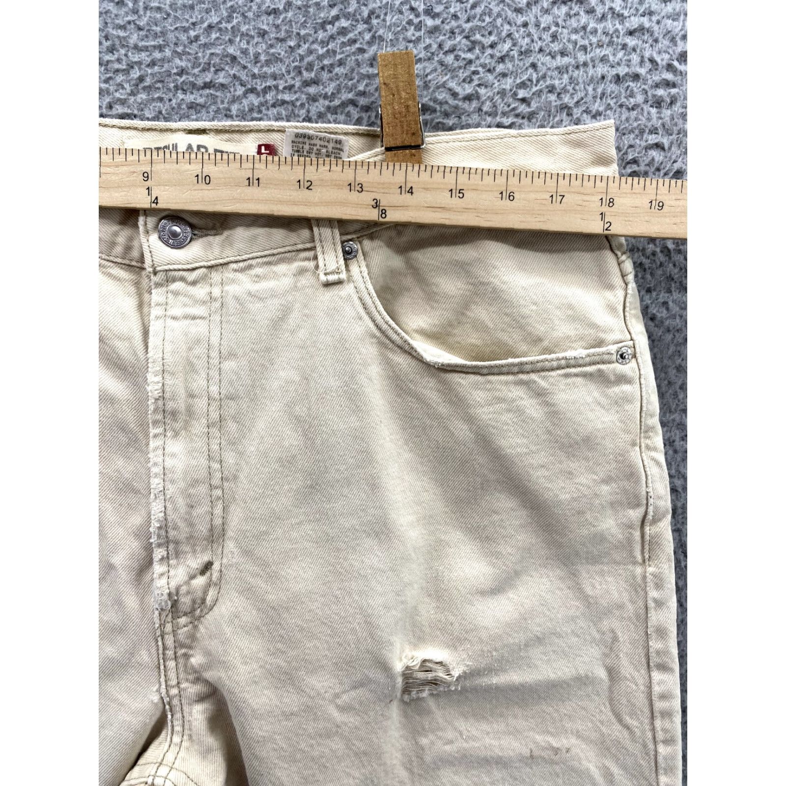 Levi's Levi's 505 Jeans 38x29 Ivory Denim Straight 90s Y2K Skate Western Mens Size US 38 / EU 54 - 6 Thumbnail