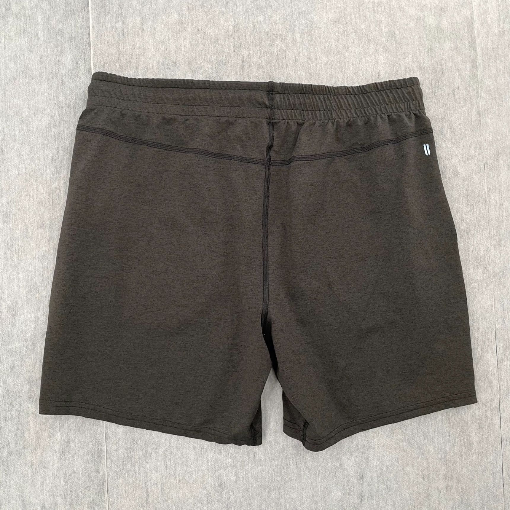 Vintage NoBull Athletic Shorts Mens XL Gray Drawstring Zipper Pockets Stretch Activewear Size US 36 / EU 52 - 2 Thumbnail