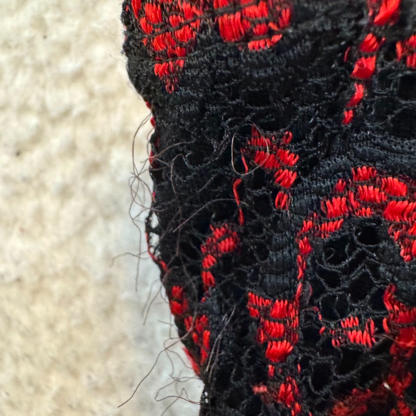 Vintage VINTAGE 90s Y2K Top M Red Black Lace Stretch Boho Fairy Grunge Goth Shirt Womens Size M / US 6-8 / IT 42-44 - 5 Thumbnail