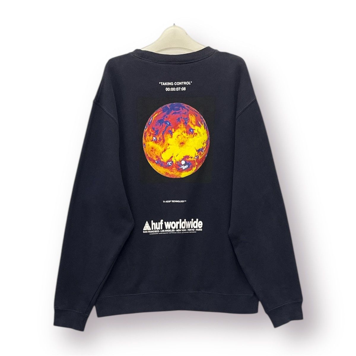 Huf 🔥 HUF JAPAN SKATEBOARDS STREETWEAR ROUNDNECK SWEATSHIRT - L Size US L / EU 52-54 / 3 - 1 Thumbnail