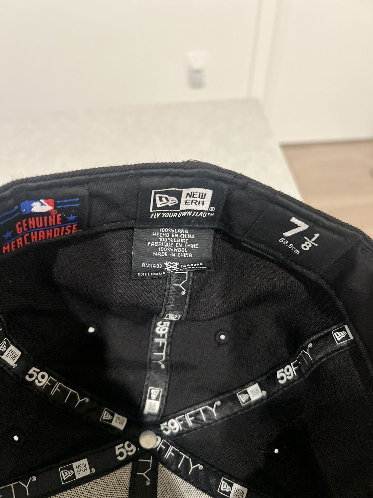 New York Yankees × Vintage Vintage New York Yankees Y2K Tonal Fitted Hat New Era 7 1/8 Size ONE SIZE - 4 Thumbnail