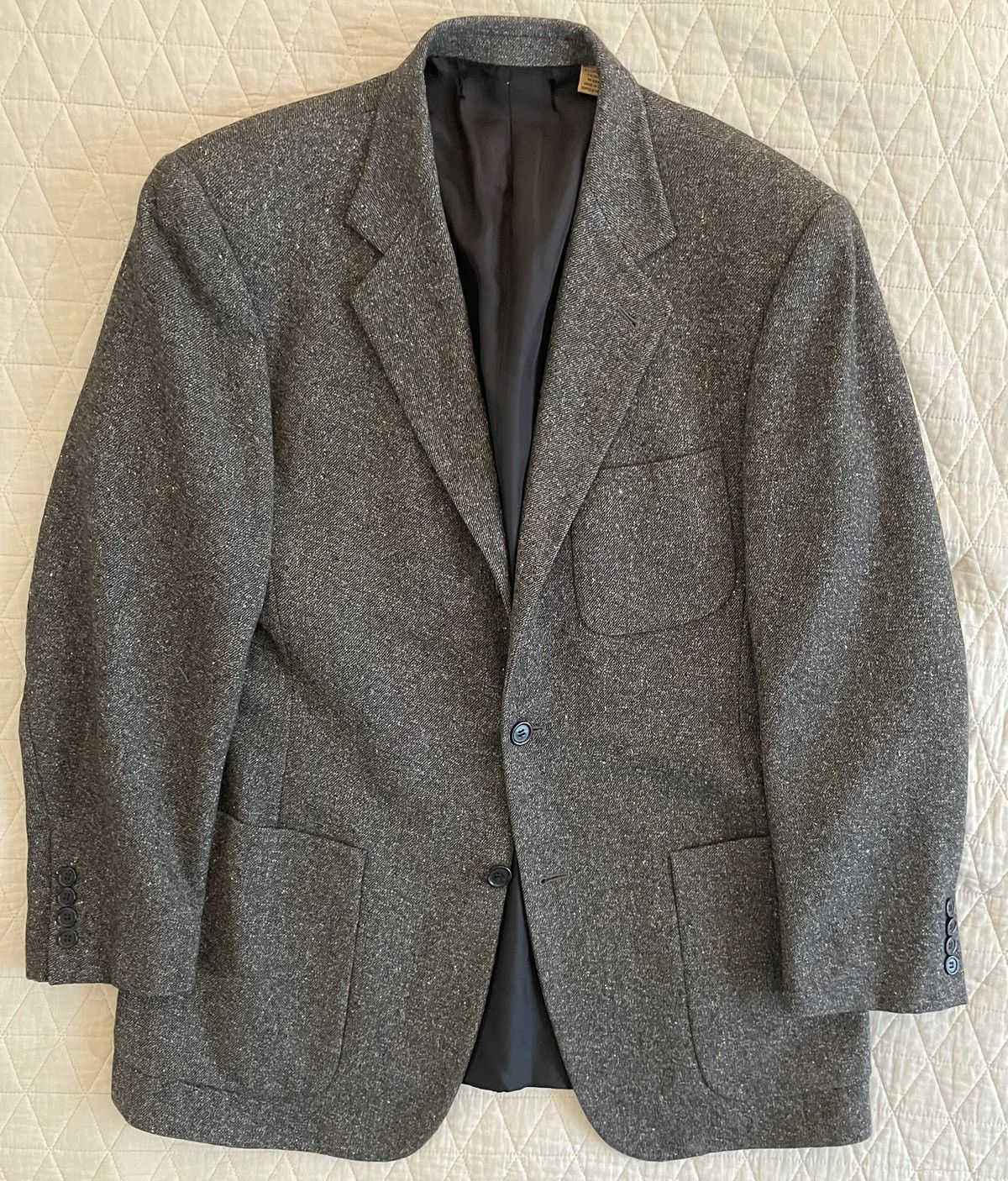 Donna Karan × Vintage Wool & Cashmere Speckled Tweed Jacket Size 40R - 1 Thumbnail
