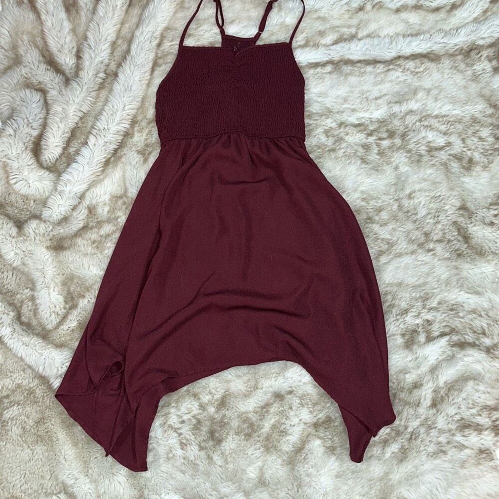 Other About a Girl Red Smocked Top Sleeveless Mini Dress | Sz M Size M / US 6-8 / IT 42-44 - 2 Thumbnail