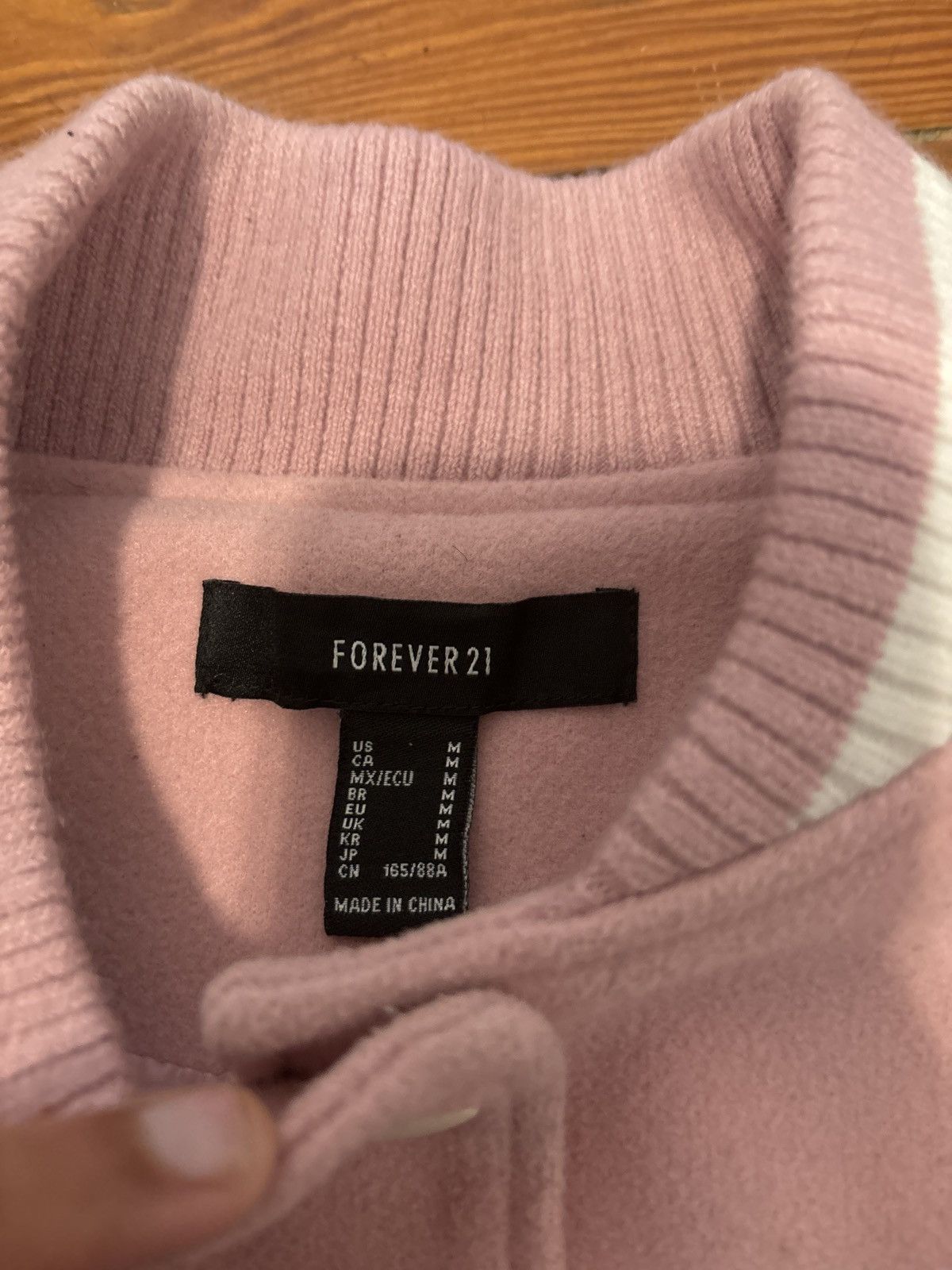 Forever 21 × Vintage Pink Varsity Jacket Size US M / EU 48-50 / 2 - 3 Thumbnail