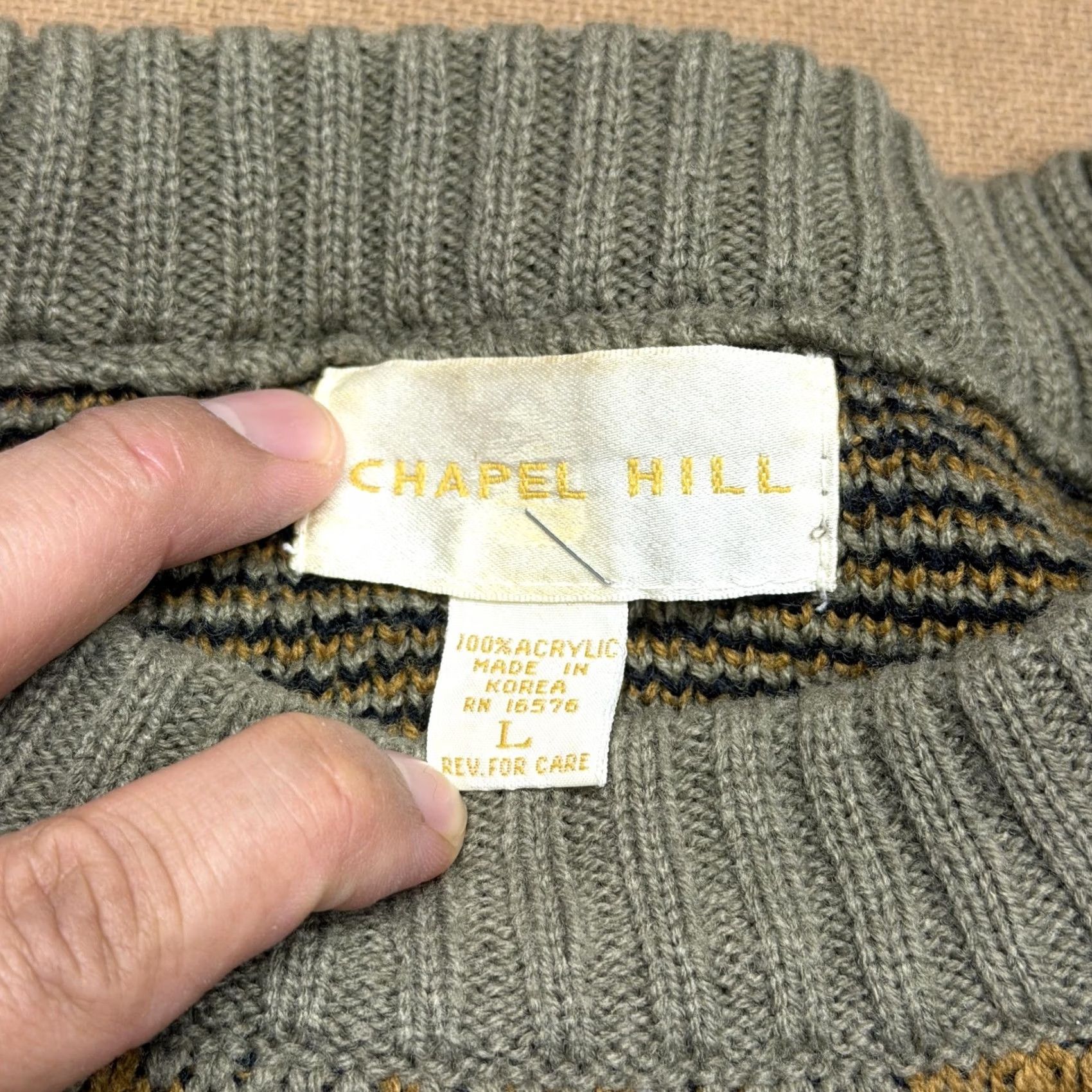 Vintage VINTAGE Chapel Hill Sweater Mens L Gray City Graphic Knit Pullover 80s Size US L / EU 52-54 / 3 - 5 Thumbnail