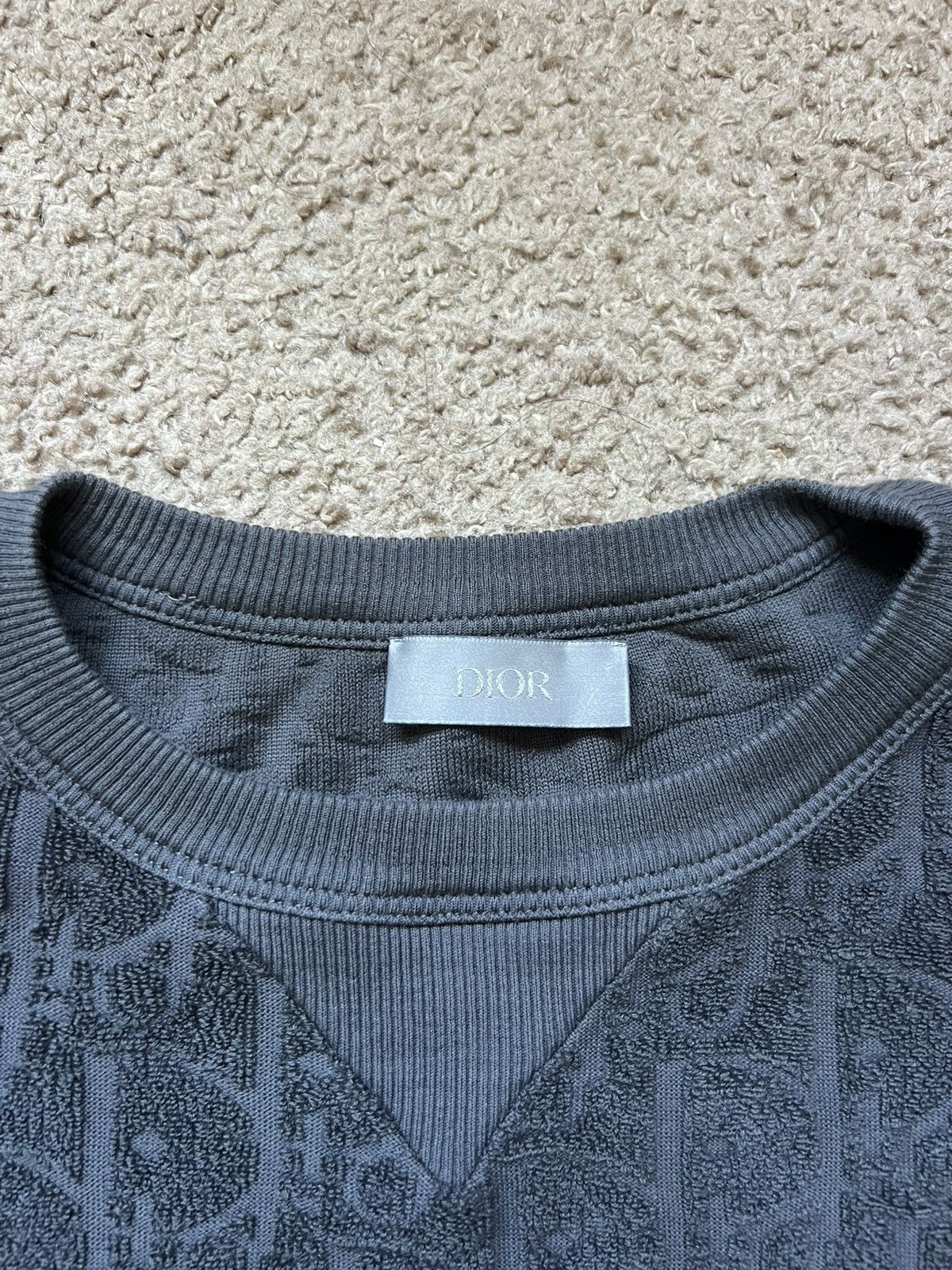 Dior Dior Oblique Monogram Logo Terry Cotton Blue T-shirt Size S Size US S / EU 44-46 / 1 - 5 Thumbnail