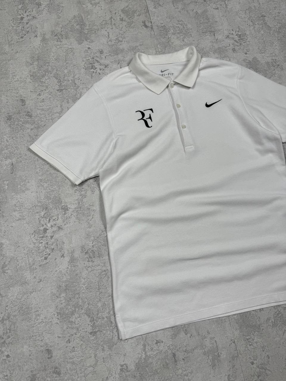 Nike Nike Roger Federer White Polo Embroidered Logo Size M Size US M / EU 48-50 / 2 - 2 Thumbnail