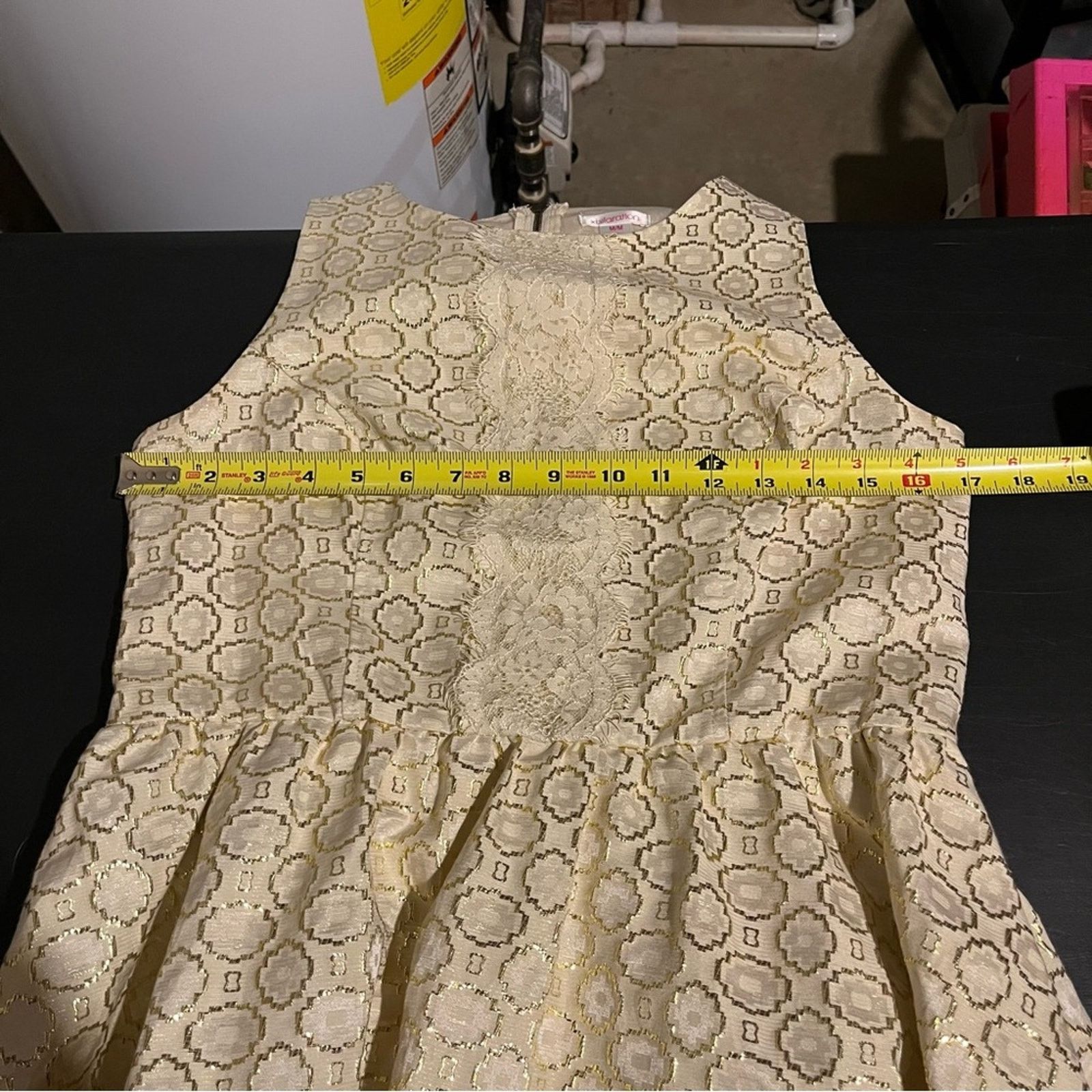 Other Xhilaration Brocade Fit & Flare Dress Metallic Floral sz M Size M / US 6-8 / IT 42-44 - 6 Thumbnail