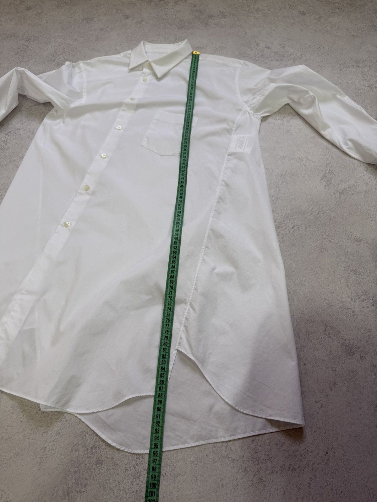 Comme des Garcons Comme Des Garcons Mens White Asymmetric Button Up Long Shirt Size US XS / EU 42 / 0 - 16 Thumbnail