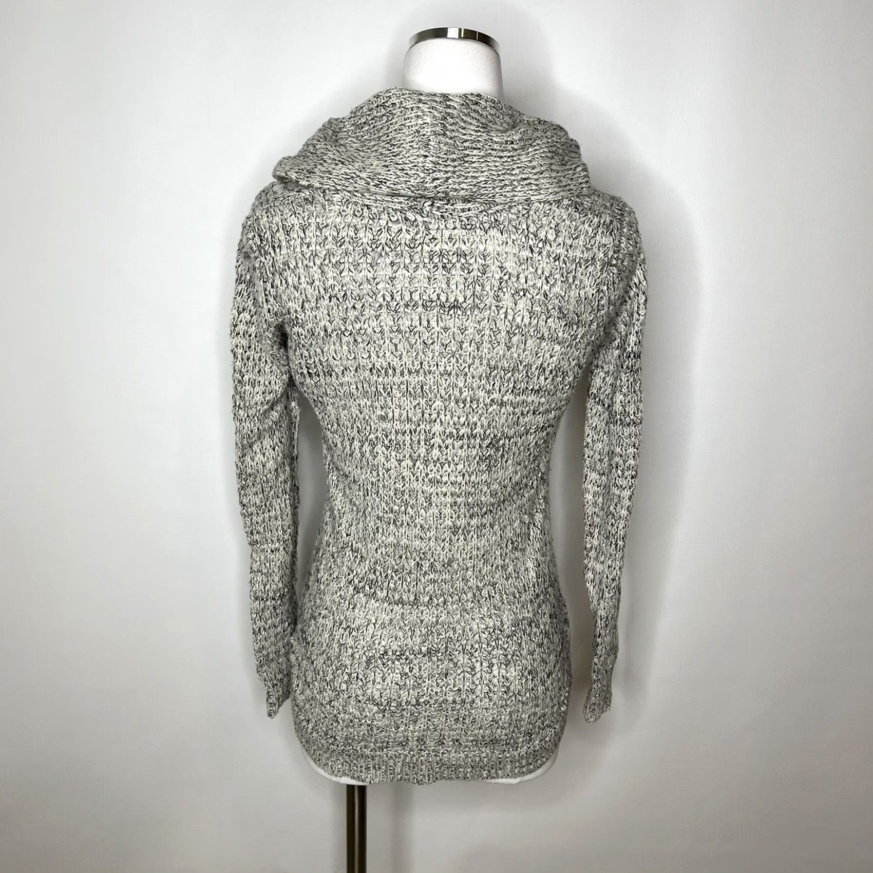 Off-White RD Style Sweater L/S Harriette Cowl Neck Small Off-White Black Womens Knit Tunic Regular Size S Size S / US 4 / IT 40 - 3 Thumbnail