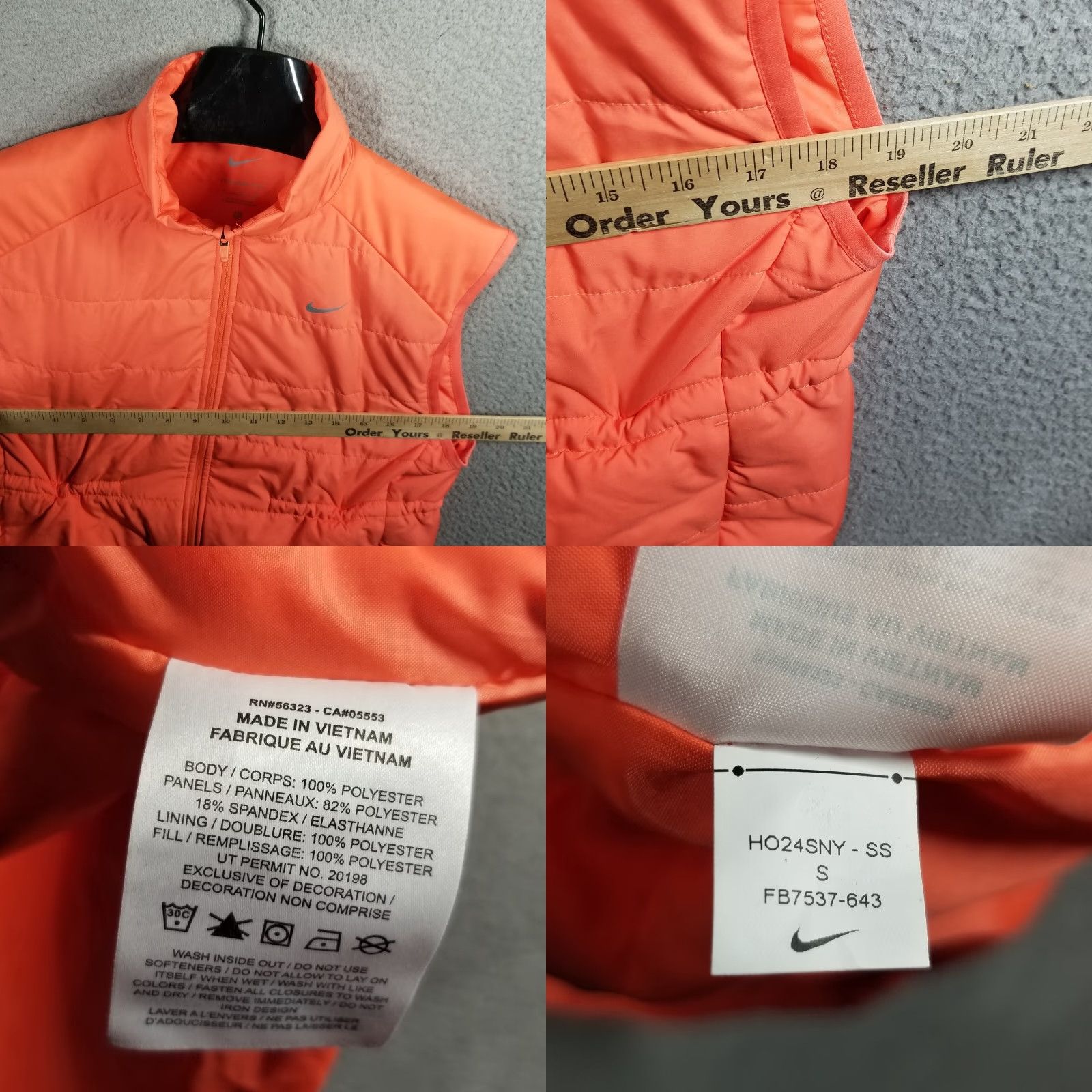 Nike Nike Women’s S Therma-FIT Swift Full-Zip Running Vest Wild Mango FB7537-643 NEW Size S / US 4 / IT 40 - 8 Thumbnail