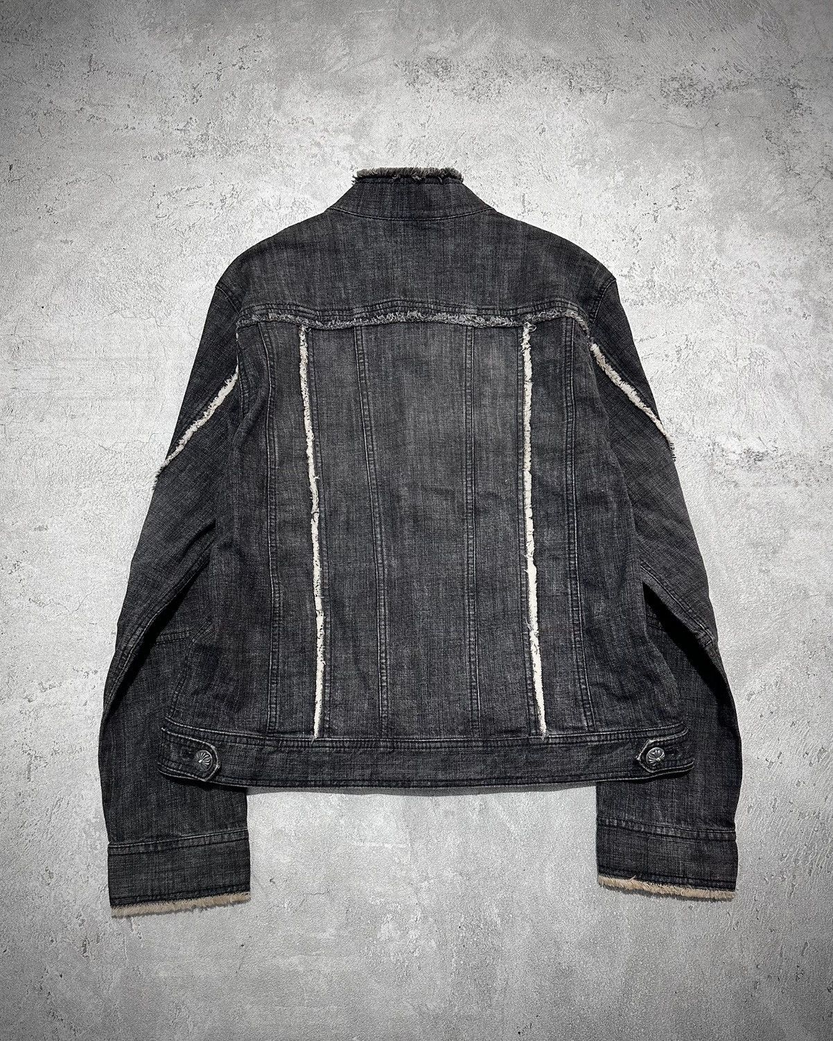 Japanese Brand A-Journey Distressed Stone Washed Biker Denim Jacket Size US M / EU 48-50 / 2 - 6 Thumbnail