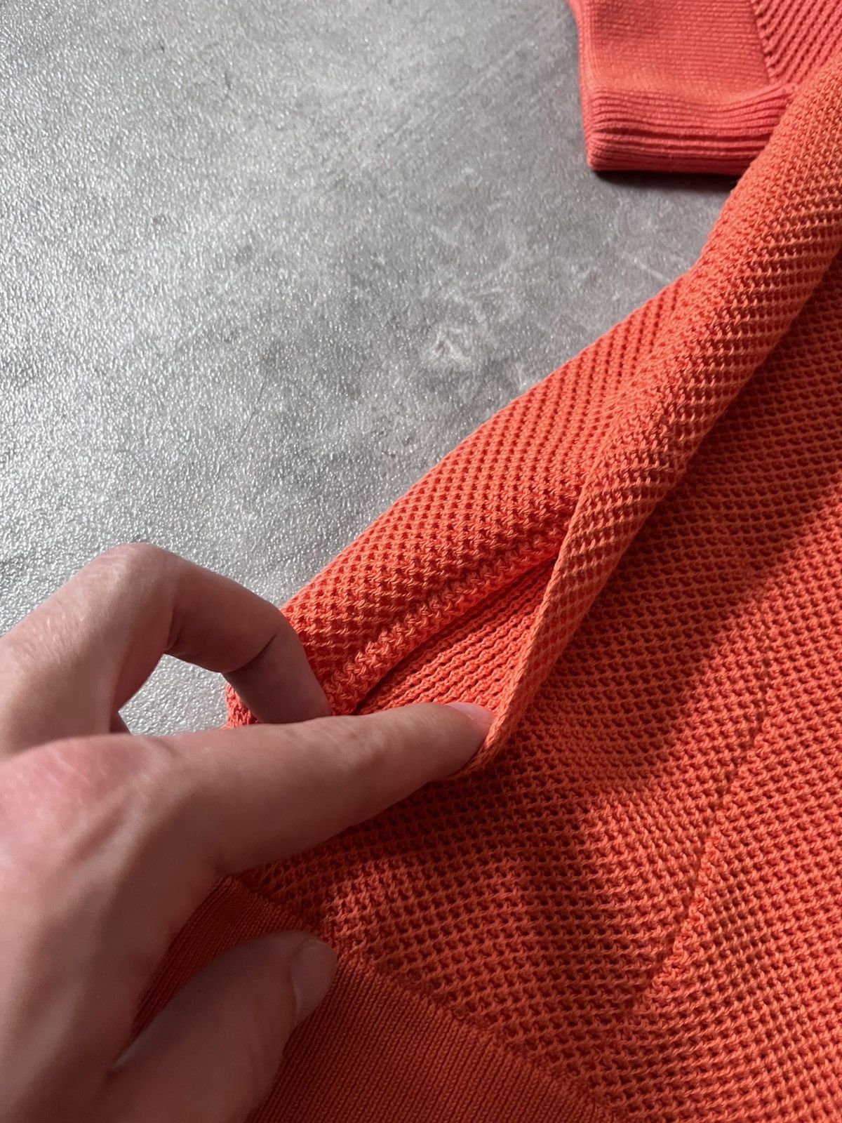 Hermes Hermes Knitted Cardigan Orange Short Sleeve Silk Size M / US 6-8 / IT 42-44 - 8 Thumbnail