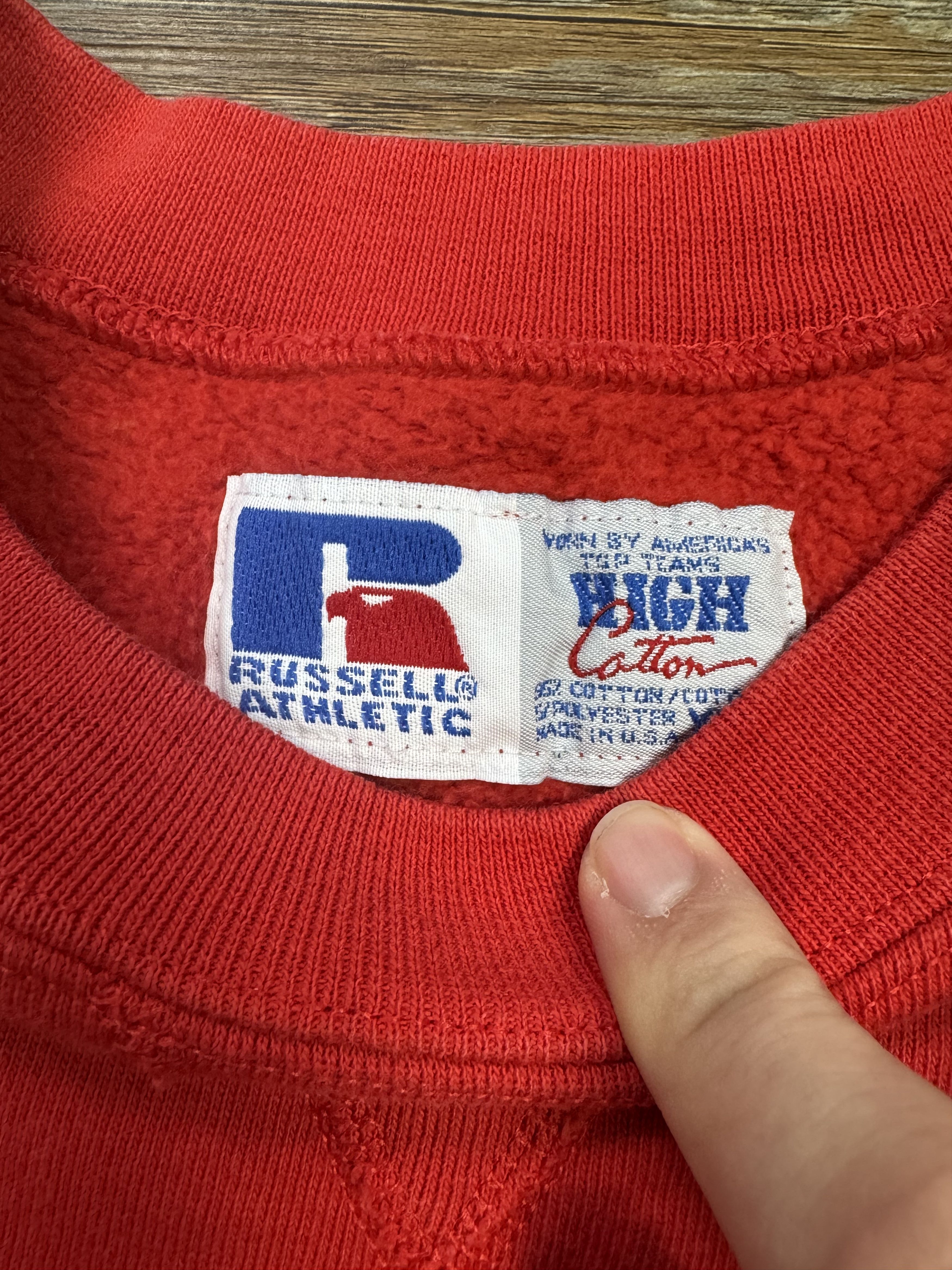 Russell Athletic Vintage 90s Russell Athletic High Cotton Crewneck Sweatshirt Size US L / EU 52-54 / 3 - 3 Thumbnail