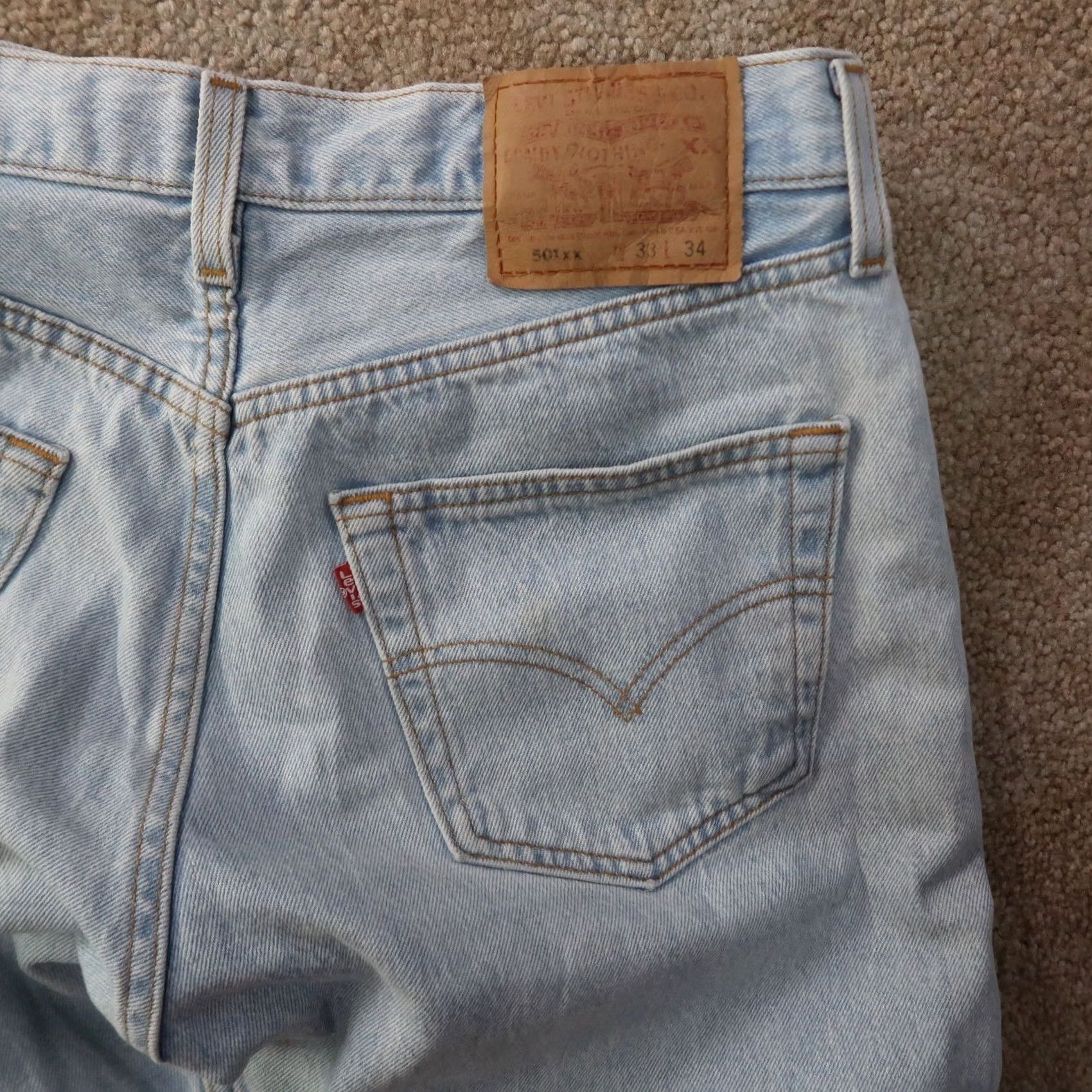 Levi's VINTAGE Levi's 501 Jeans Mens 30 Regular Blue Denim 5-Pocket USA 501 Series 90s USA Mens Size US 30 / EU 46 - 6 Thumbnail