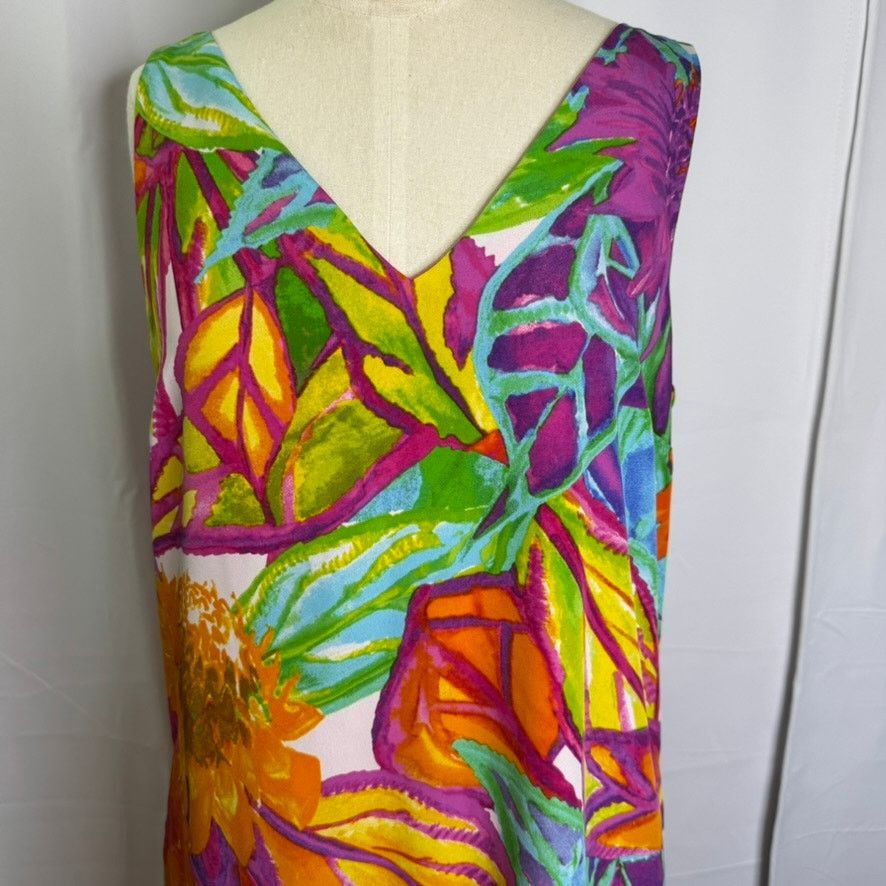 Lauren Ralph Lauren Lauren Ralph Lauren Petite Tropical Floral Flounce Dress 12P Size XL / US 12-14 / IT 48-50 - 4 Thumbnail