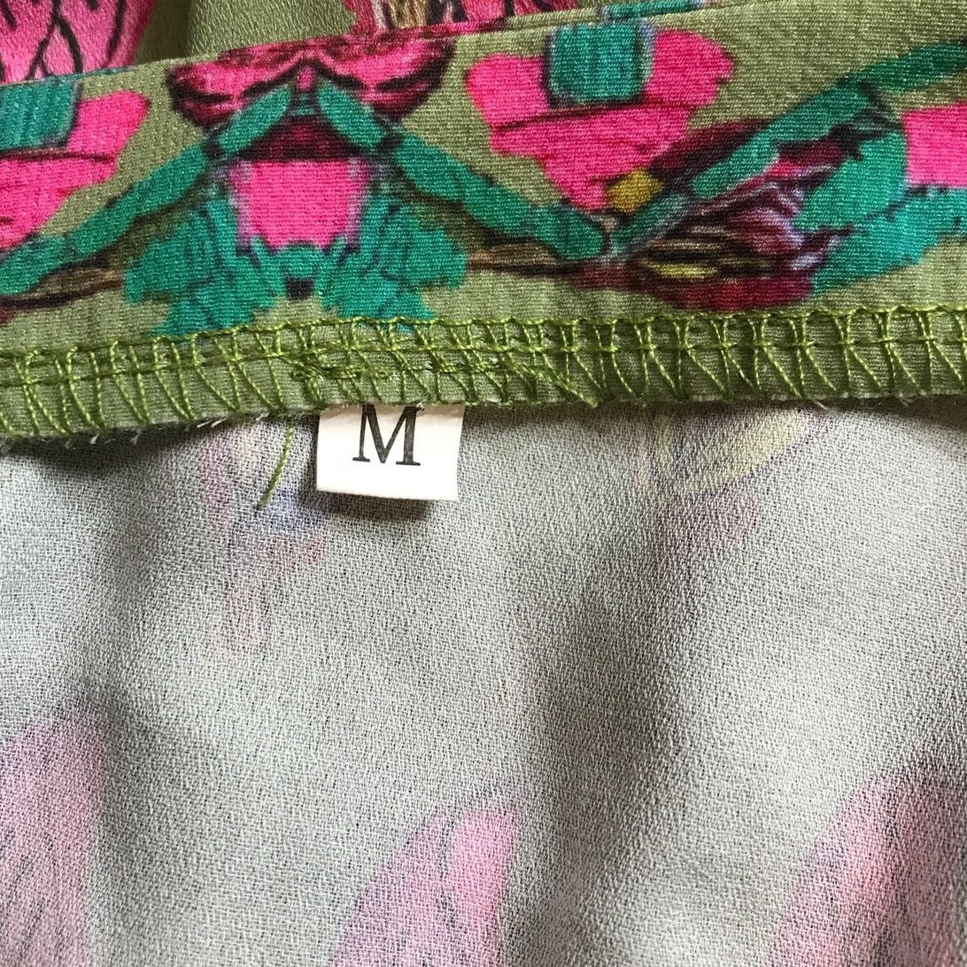 Other Green Floral Button-Down Loose Fitting Long Sleeve Top M Size M / US 6-8 / IT 42-44 - 3 Thumbnail